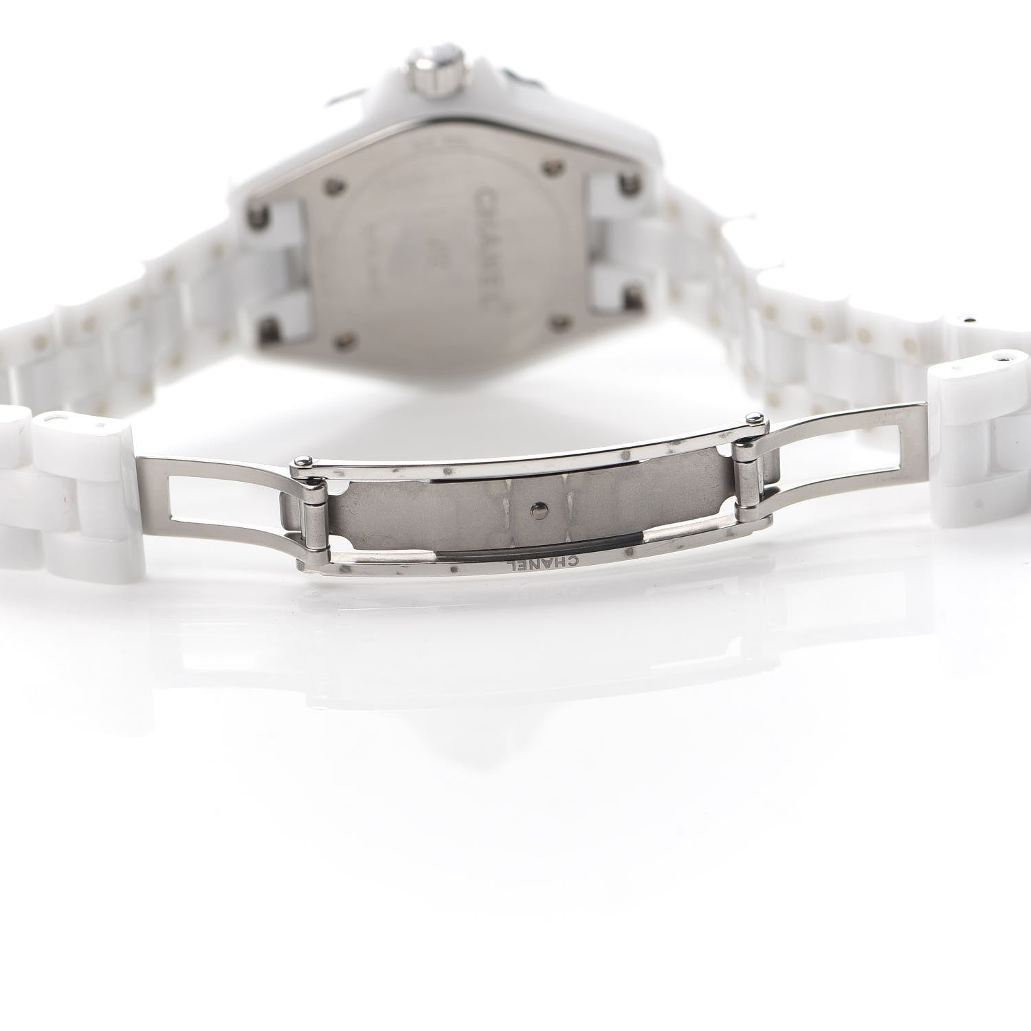 Chanel Stainless Steel Ceramic Diamond Mother of Pearl 29mm J12 Quartz Watch White 5 of 5