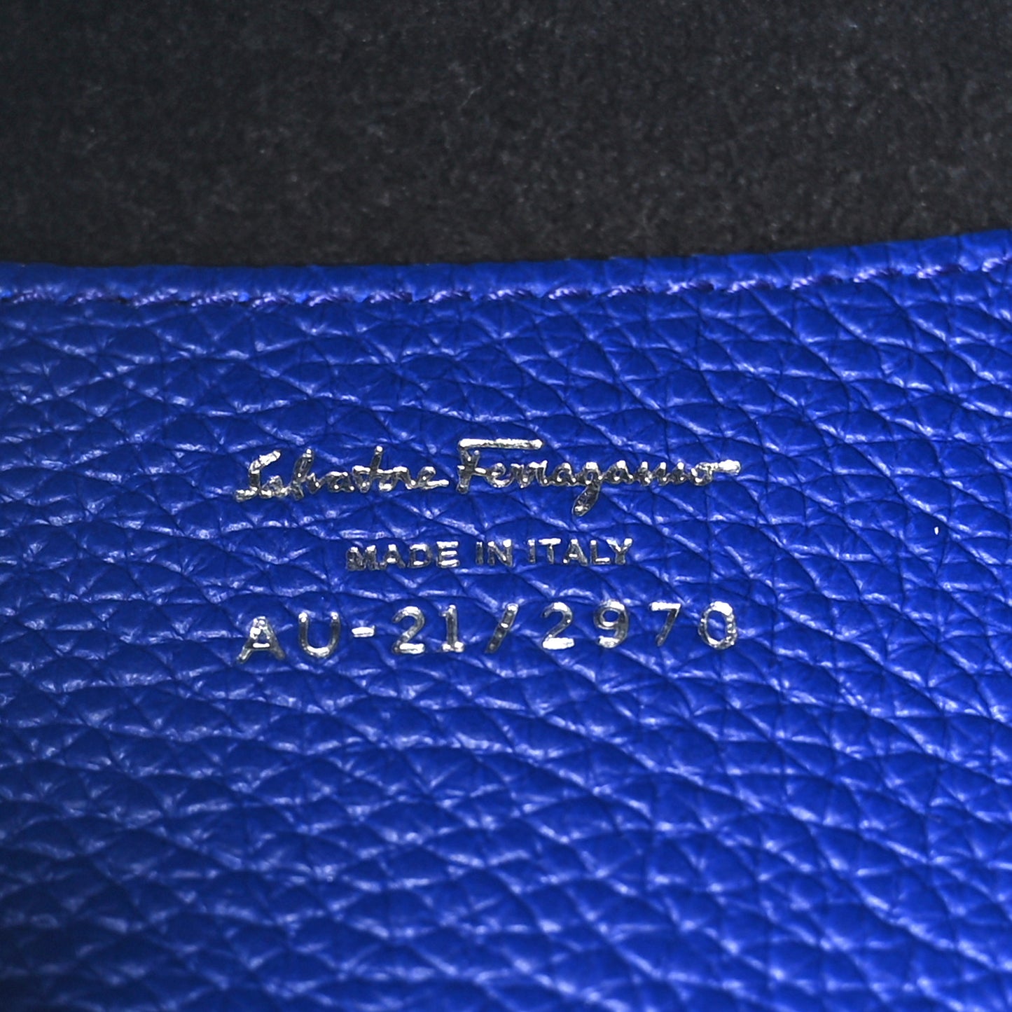 Grained Calfskin Mini Gancino Bucket Bag Bluette