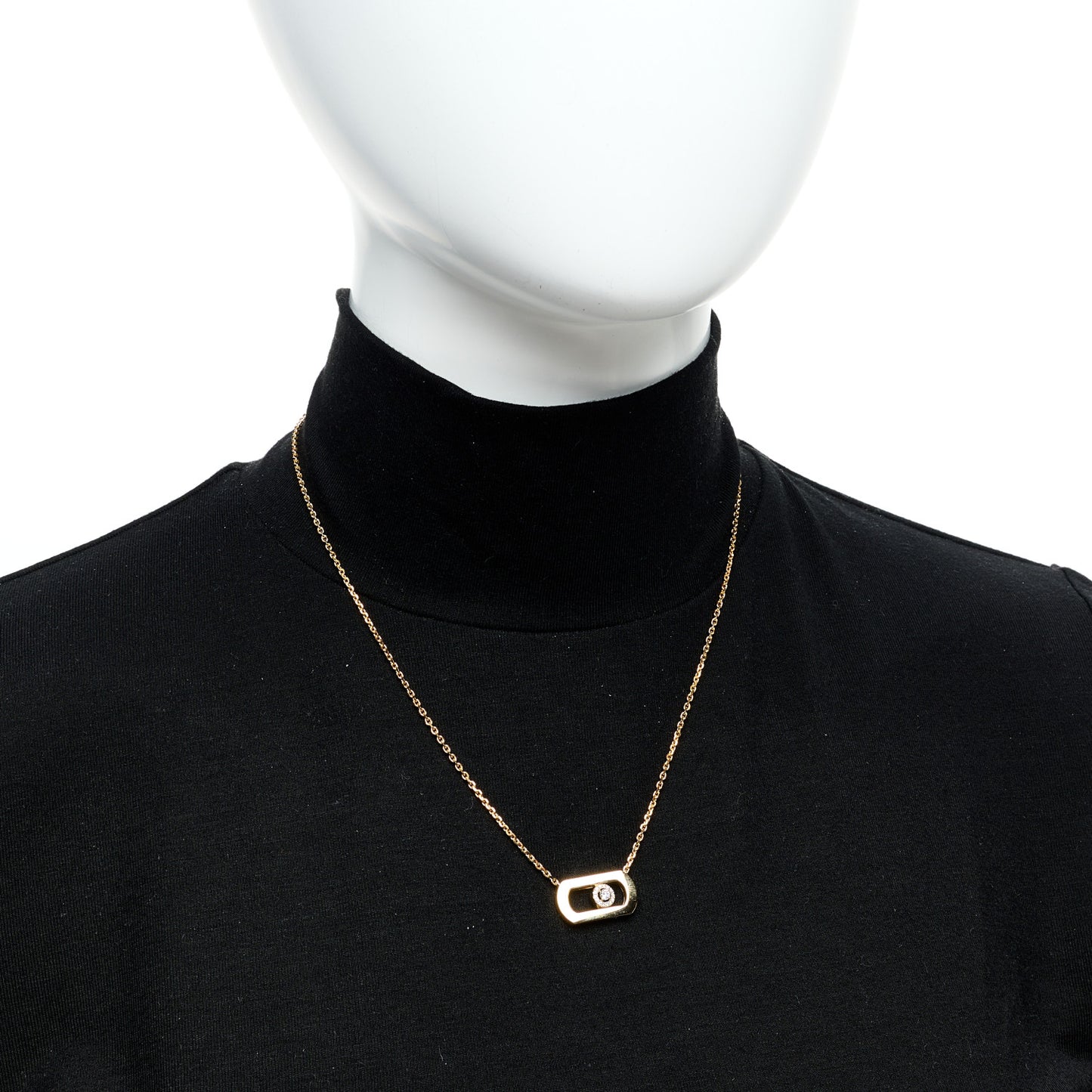 18K Yellow Gold Diamond So Move Pendant Necklace