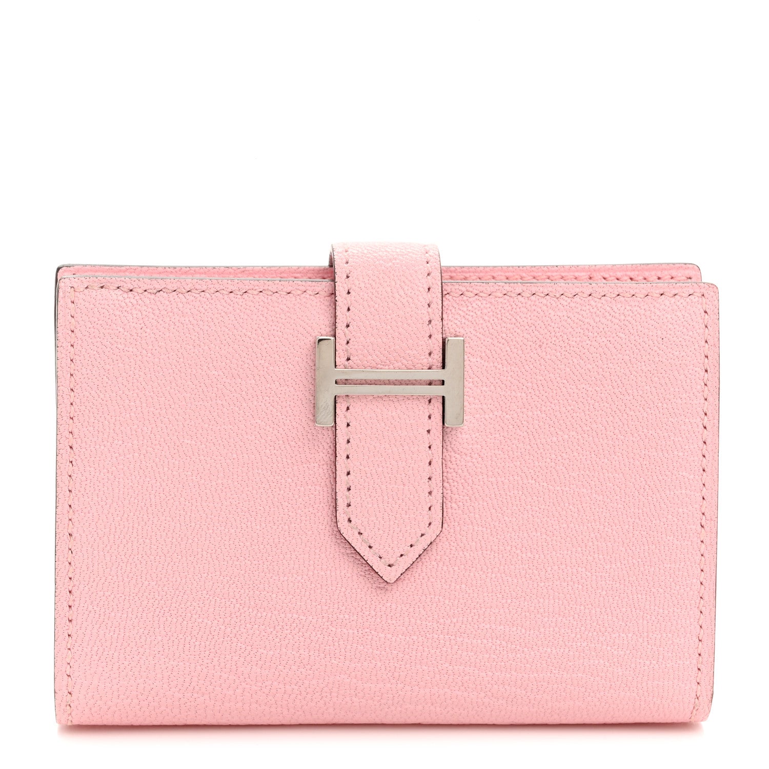 Hermes Chevre Mysore Bearn Card Holder Wallet Rose Sakura 1 of 8