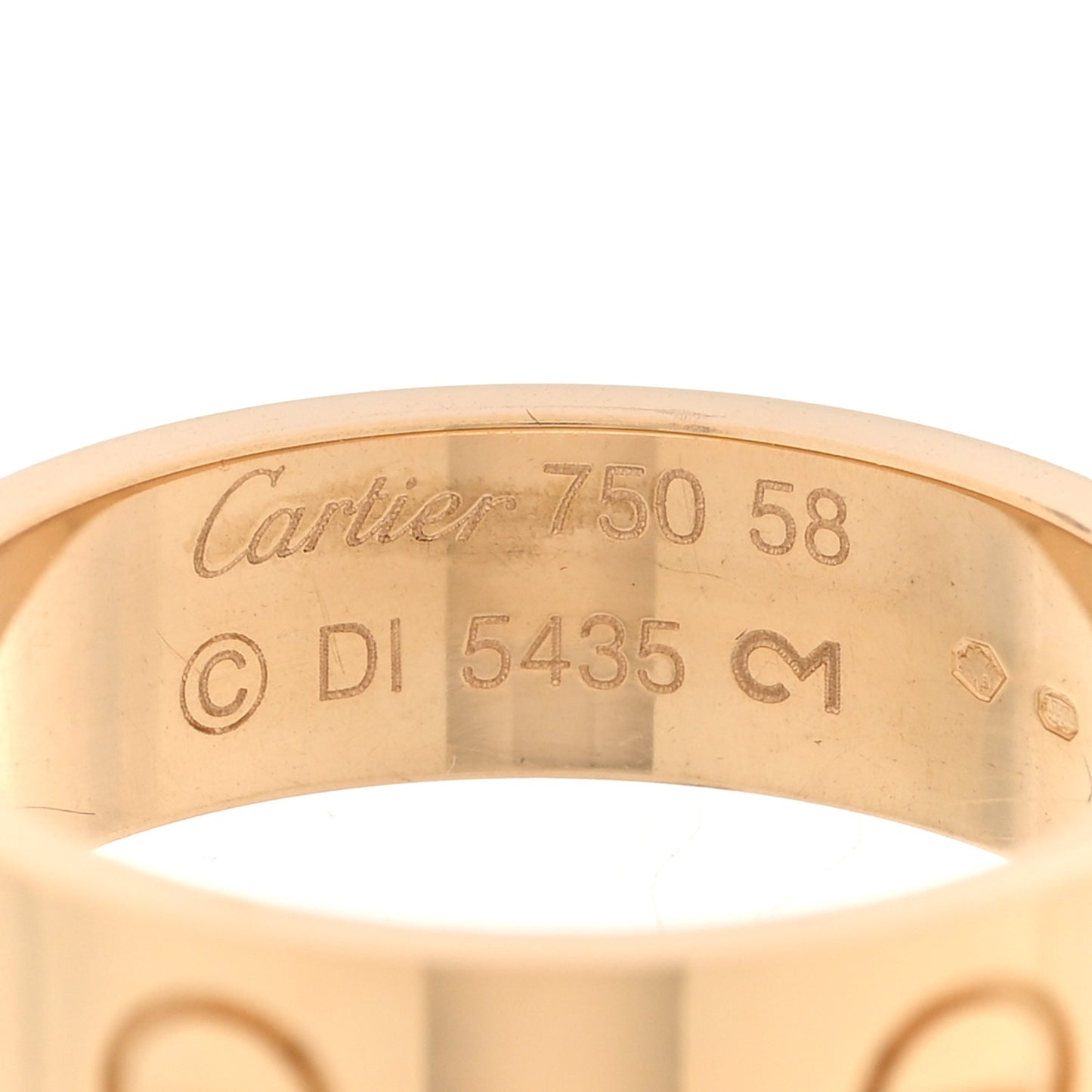 18K Yellow Gold 5.5mm LOVE Ring 58 8.5