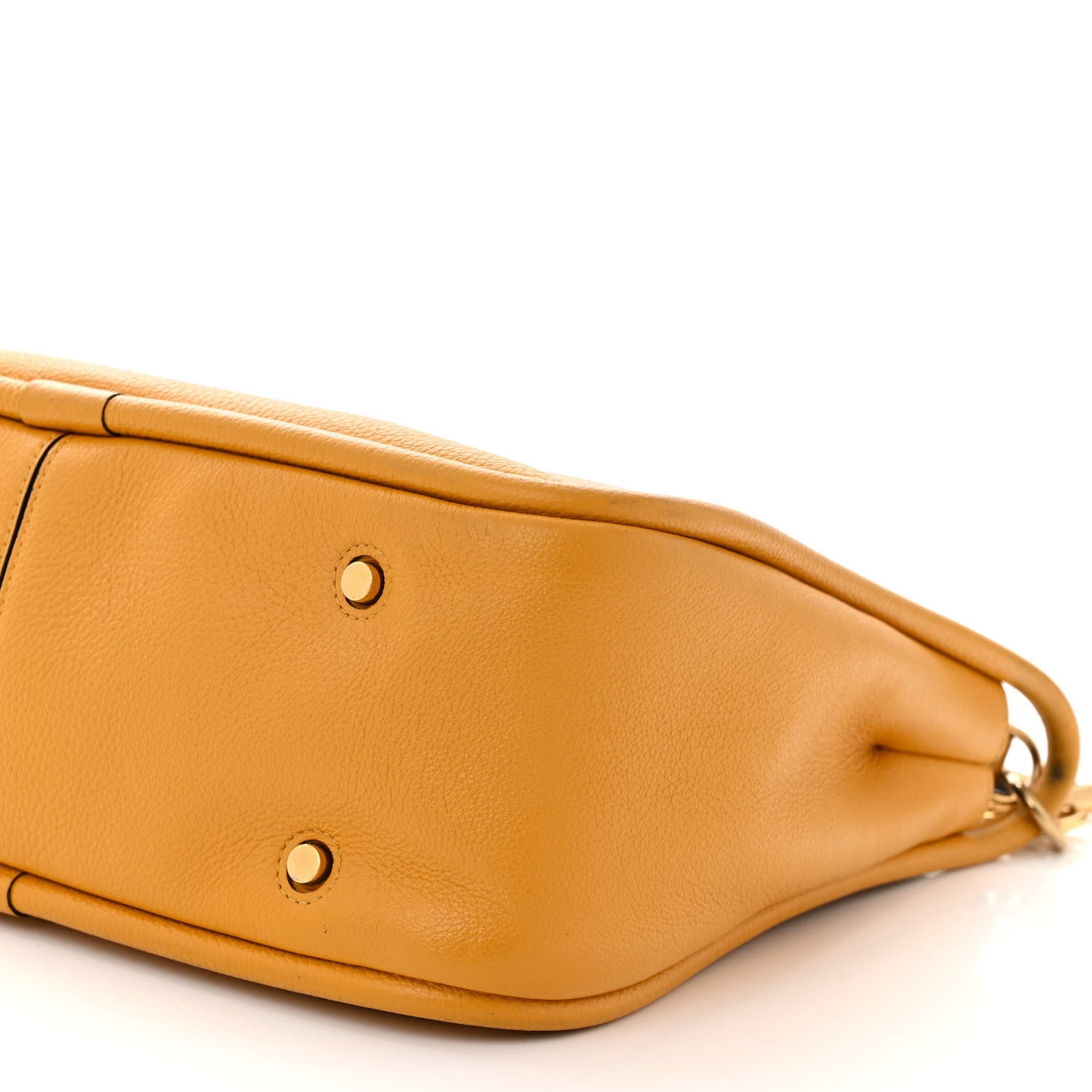 Small Classic Grain Calfskin Leighton Deep Amber