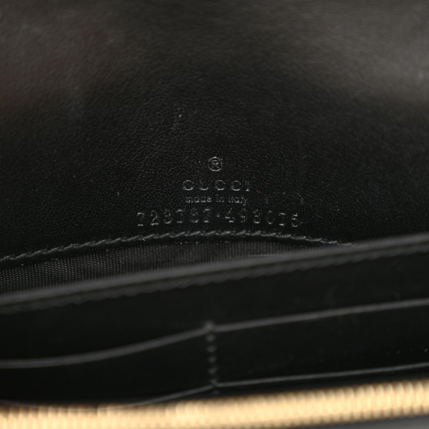 Gucci Calfskin GG Matelasse Chain Wallet Black 6 of 10