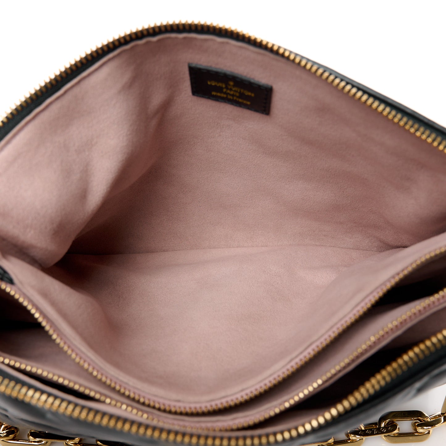 Lambskin Embossed Monogram Coussin PM Black