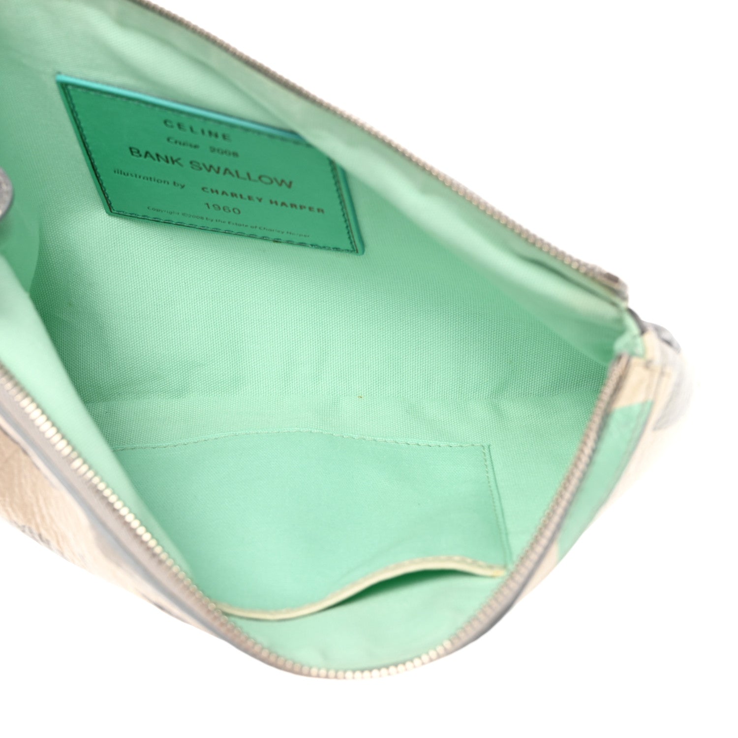 Celine Grained Calfskin Bank Swallow Clutch Multicolor 5 of 7