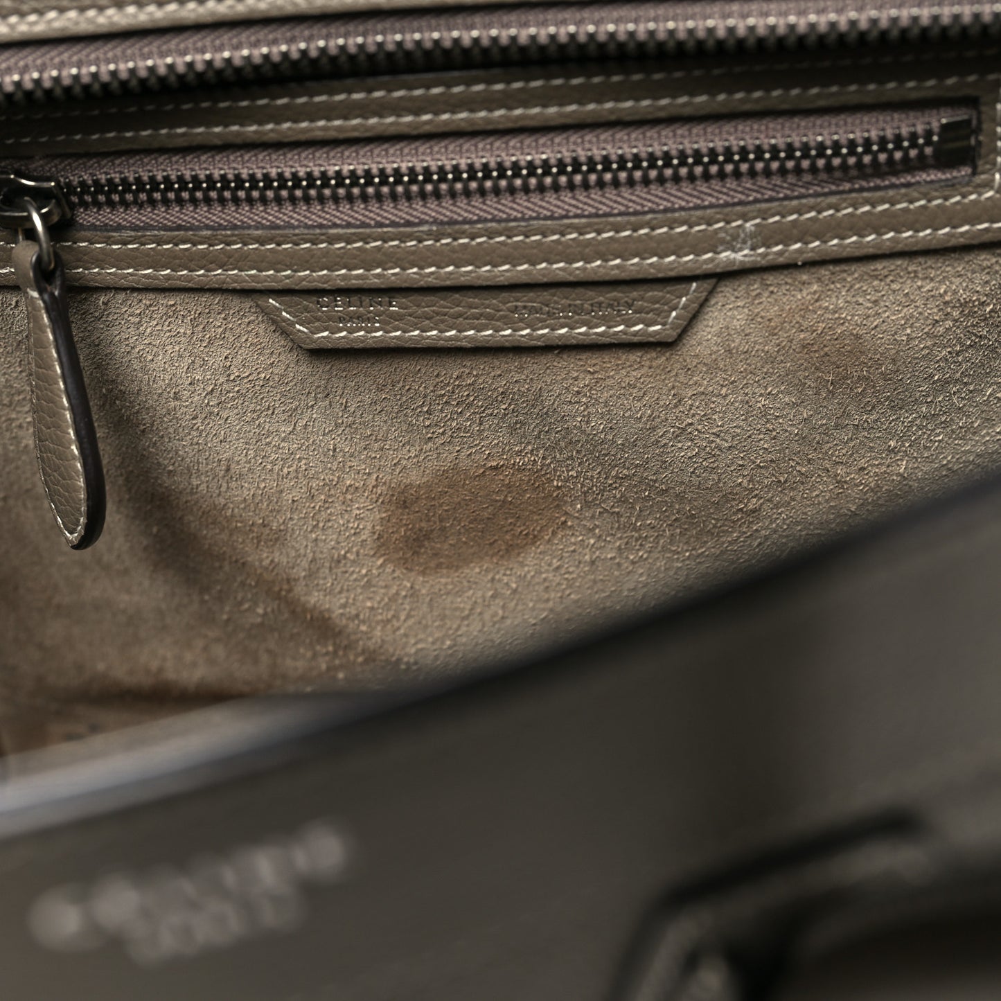 Drummed Calfskin Micro Luggage Souris