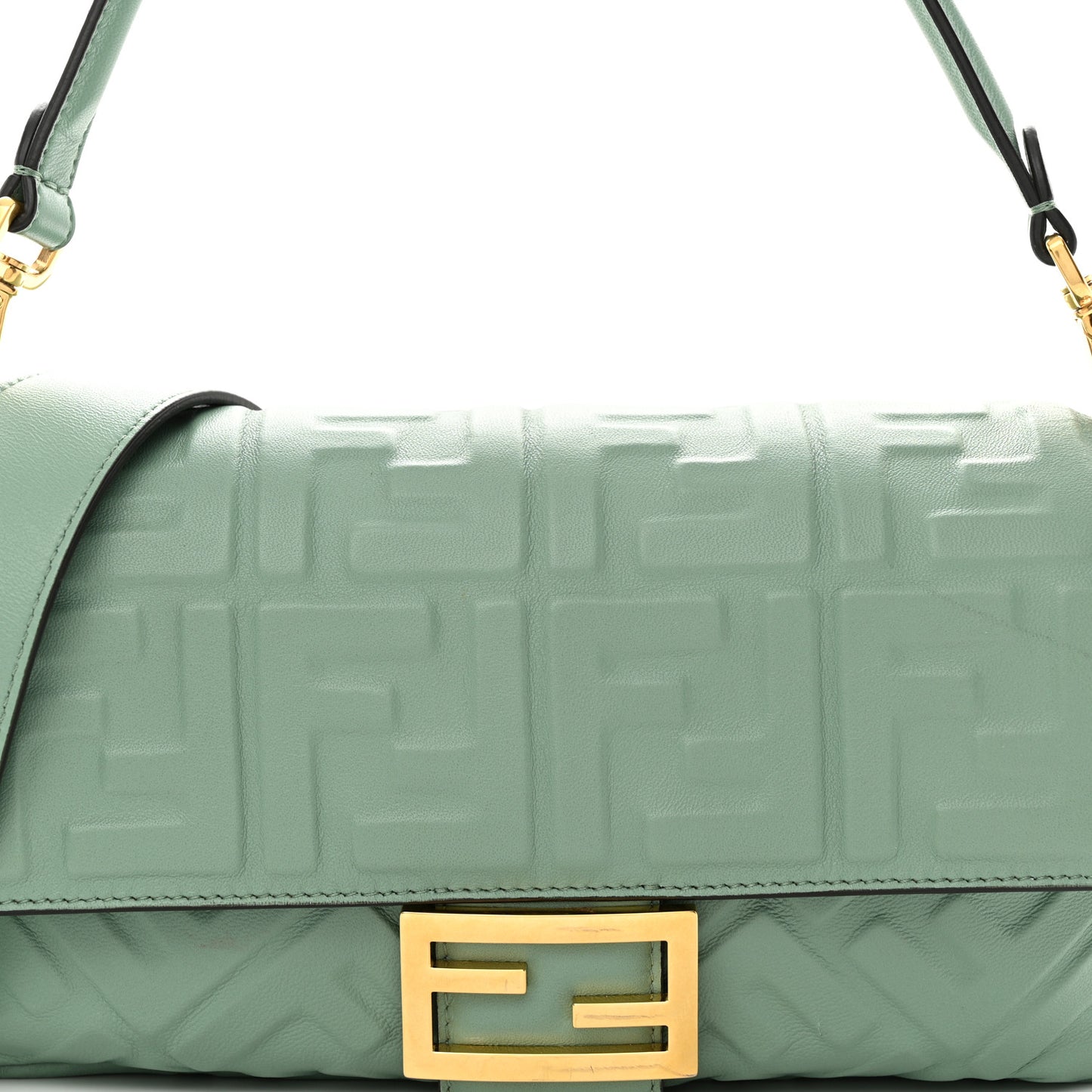 Nappa FF 1974 Embossed Baguette Menta