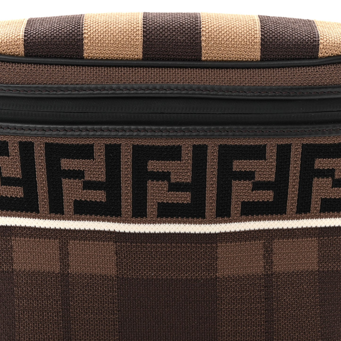 Vitello Century Maglia Pattern Mix Belt Bag Havana