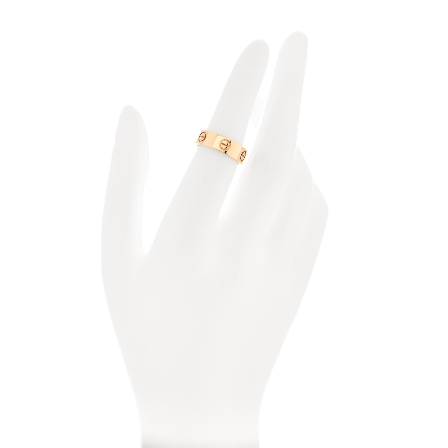 Cartier 18K Yellow Gold 5.5mm LOVE Ring 51 5.75 2 of 5