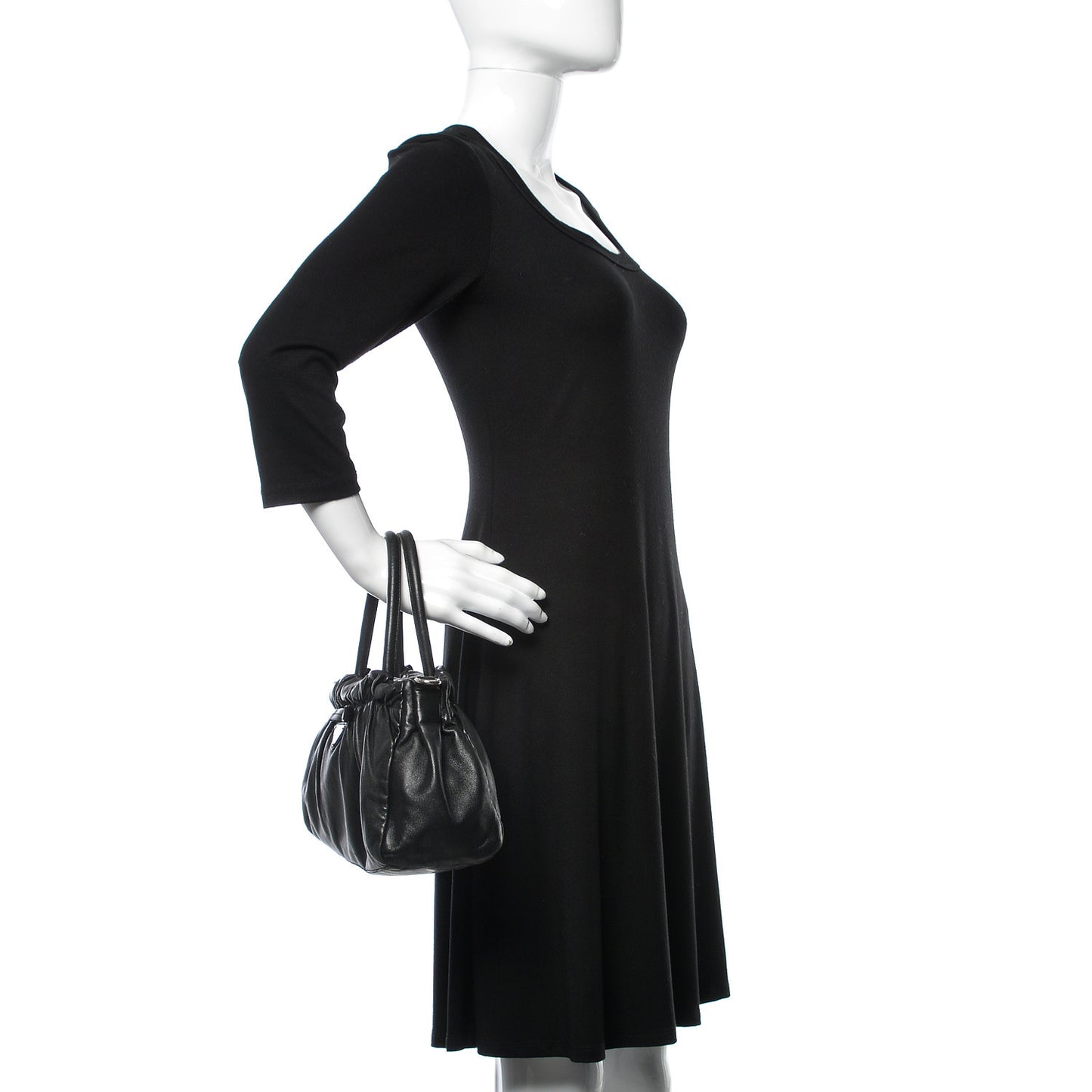 Nappa Mini Bow Tote Black