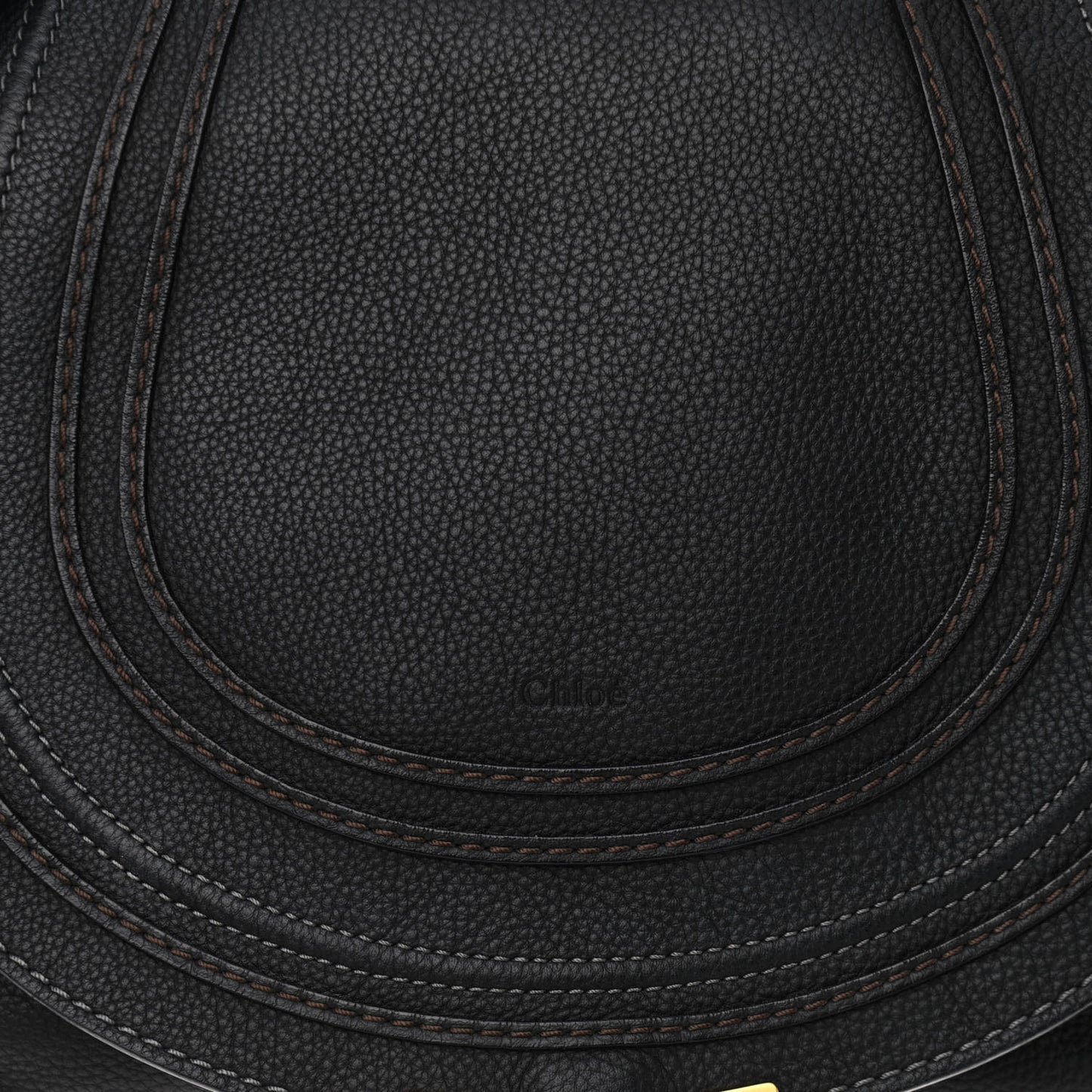 Calfskin Medium Marcie Round Crossbody Bag Black