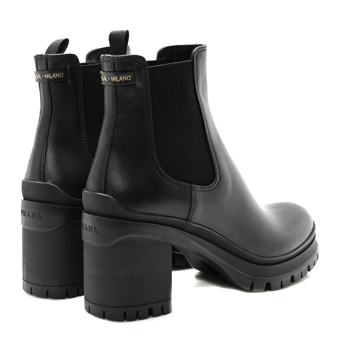 Vitello Montana Lug Sole Chelsea 55mm Boots 39 Black