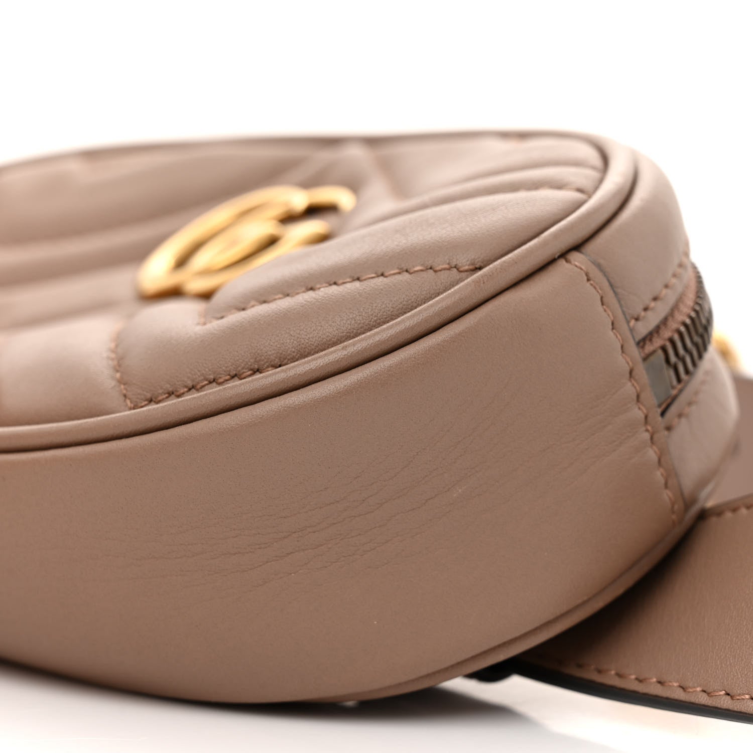 Gucci Calfskin Matelasse GG Marmont Belt Bag 85 34 Porcelain Rose 11 of 12