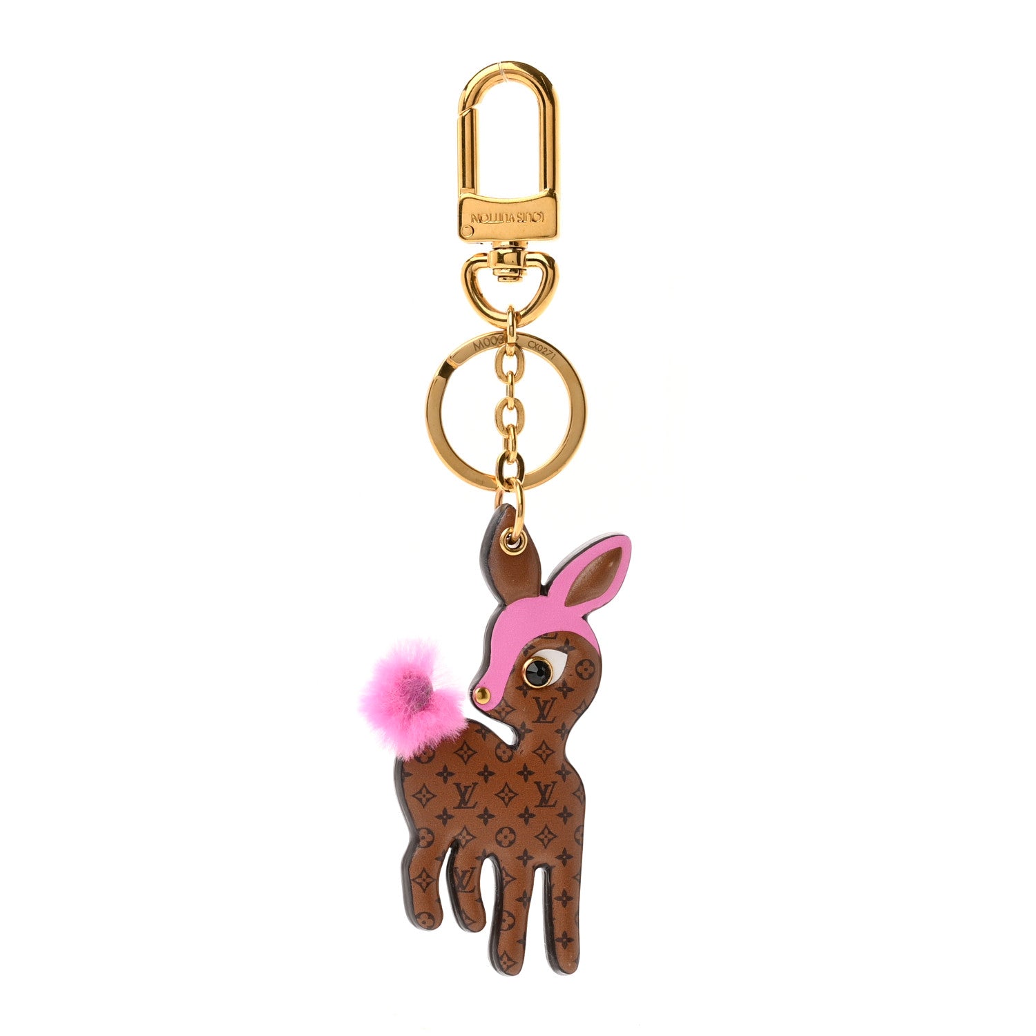 Louis Vuitton Calfskin Superstition Deer Bag Charm Key Holder Rose 1230669 FASHIONPHILE Louis Vuitton Calfskin Superstition Deer Bag Charm Key Holder Rose 1230669 FASHIONPHILE