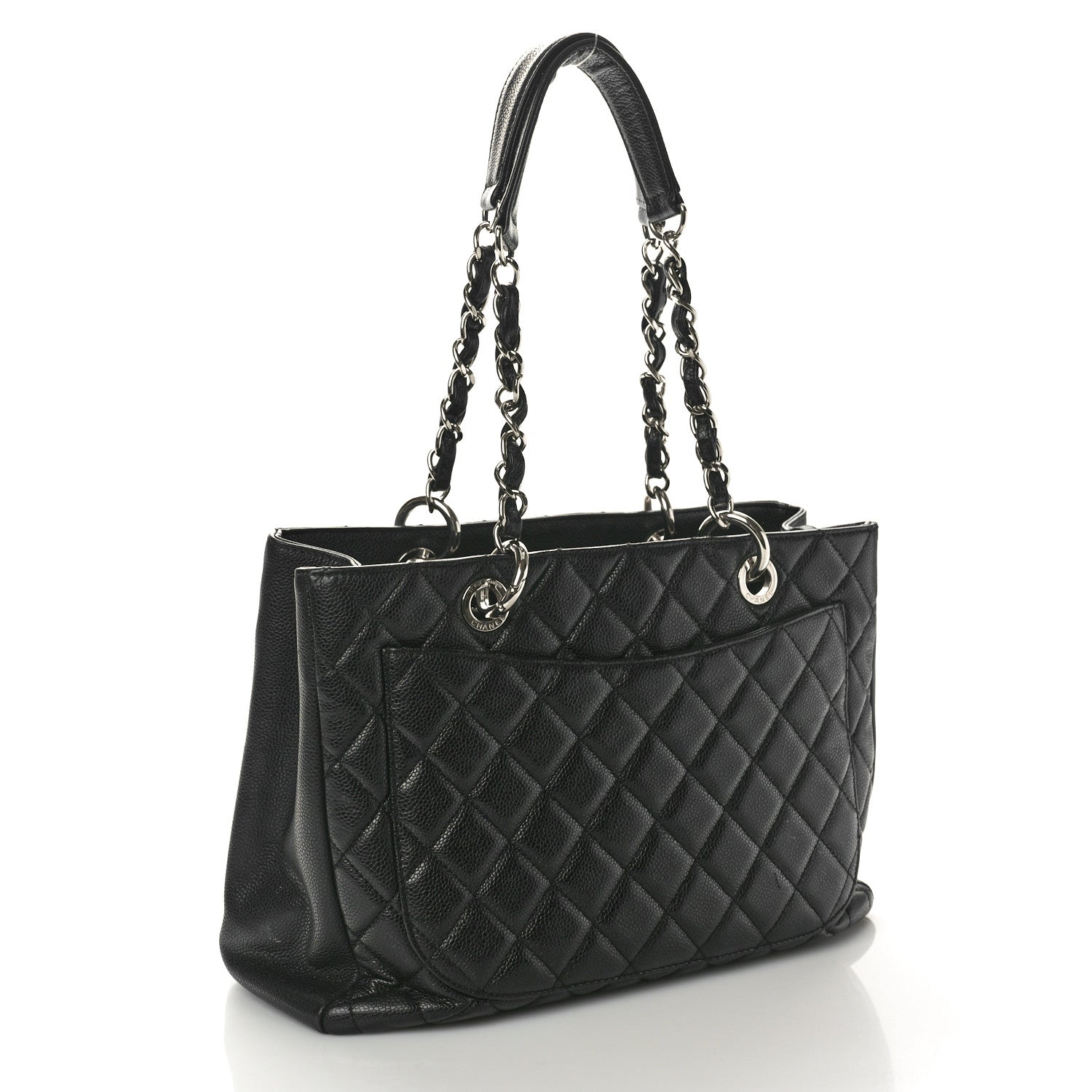 Chanel Caviar Quilted Grand Shopping Tote GST Black 3 of 10