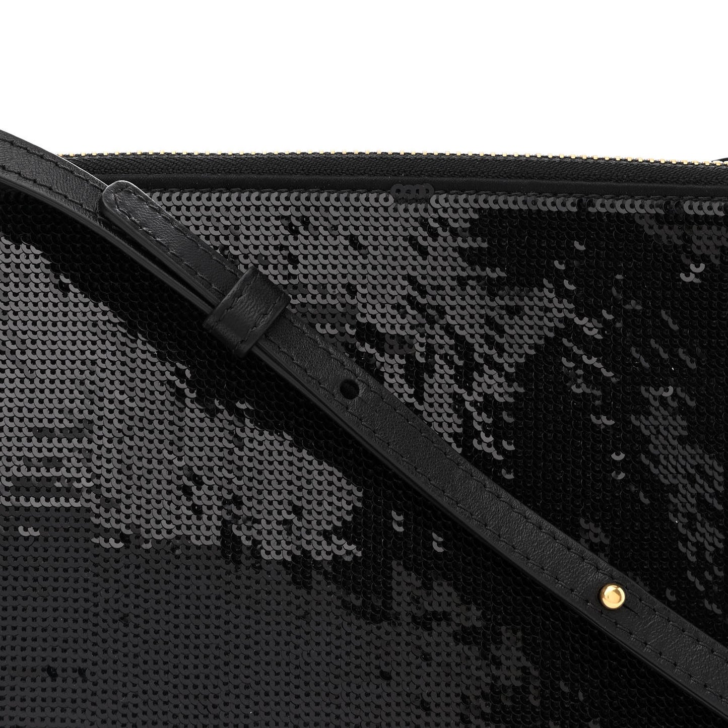 Sequin Small Trio Crossbody Bag Black