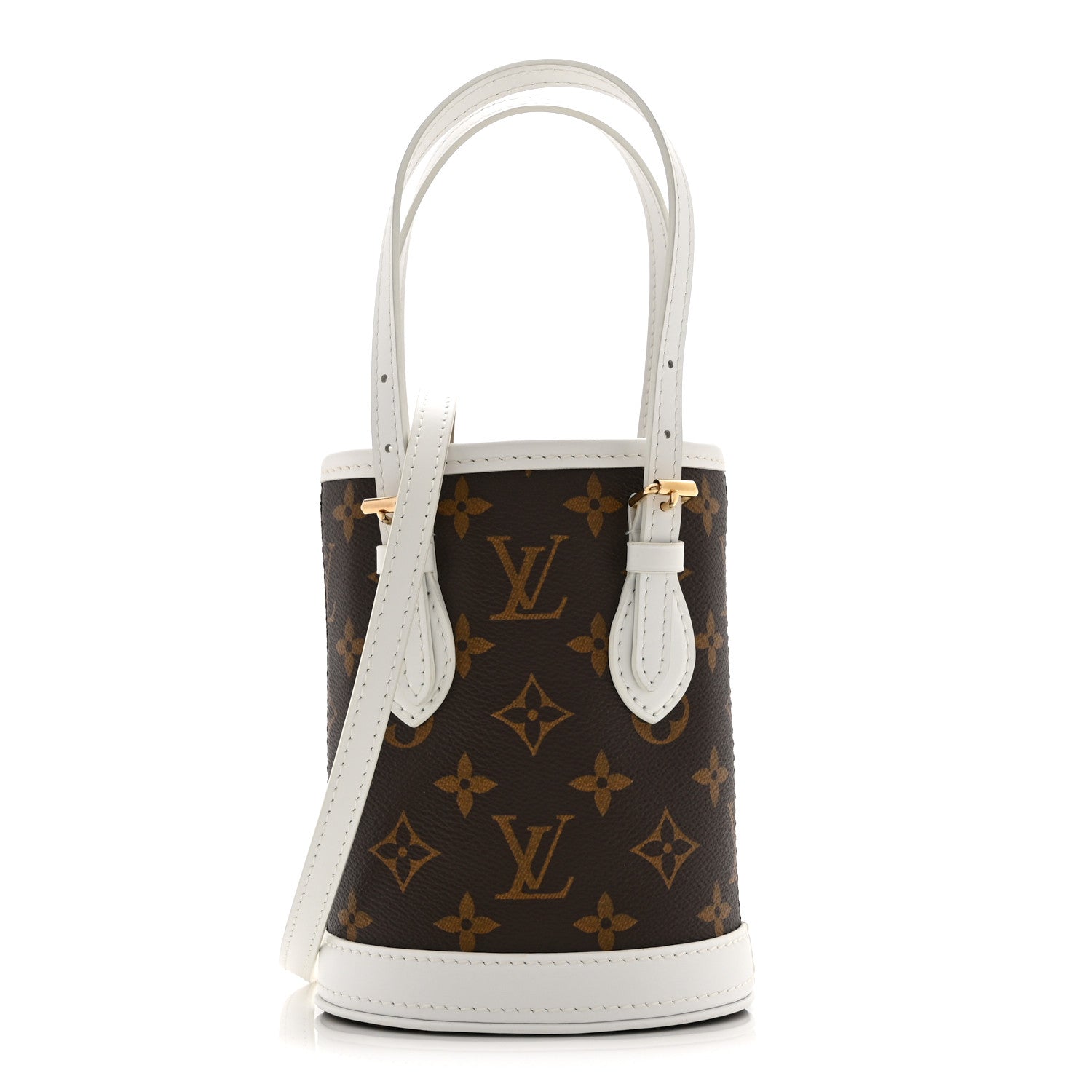 Louis Vuitton Monogram LV Match Nano Bucket Bag White 1860514