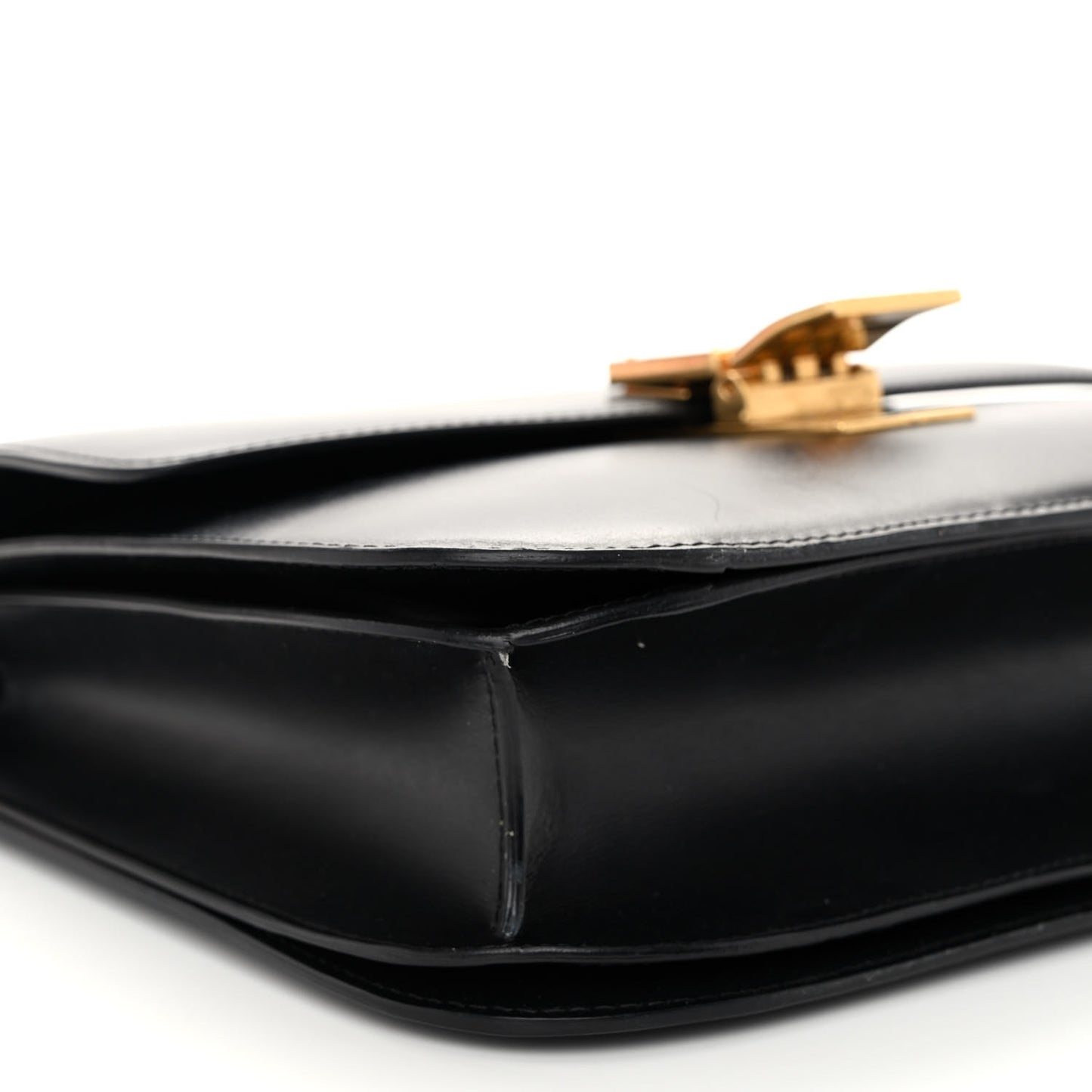 Box Calfskin Medium Classic Box Flap Bag Black