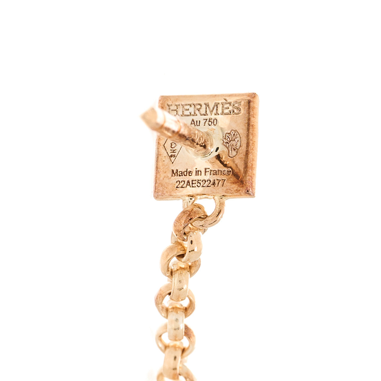 18K Rose Gold Diamond Clou d'H Dangle Earrings