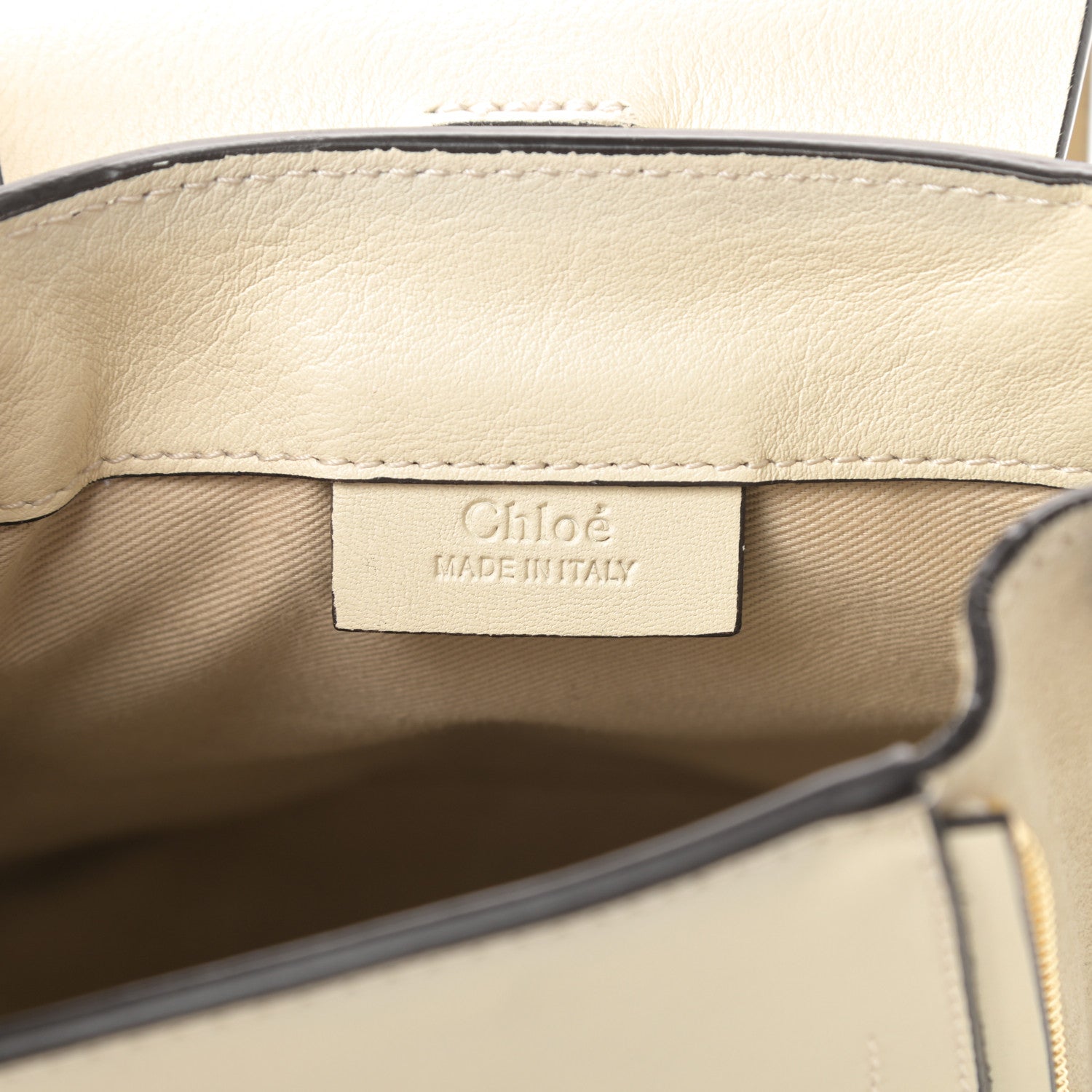 Chloe Suede Calfskin Mini Faye Backpack Off White 6 of 12