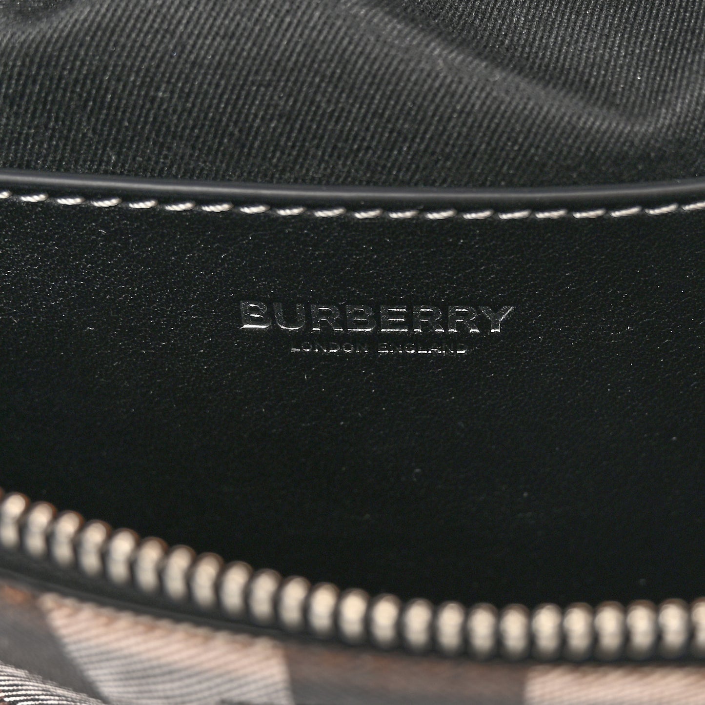 E-canvas Check Bum Bag Dark Birch Brown