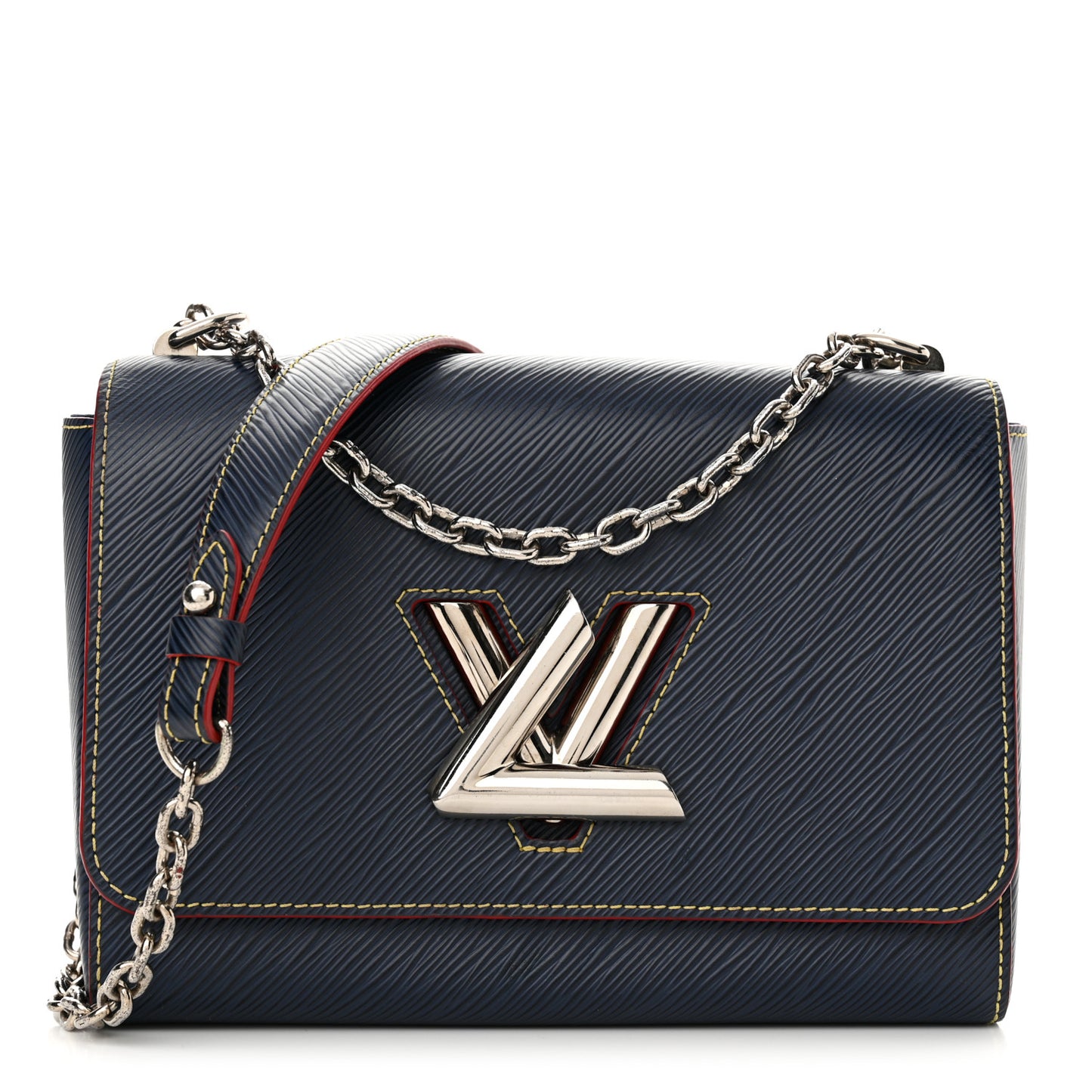 Epi Twist Shoulder Bag MM Indigo Piment