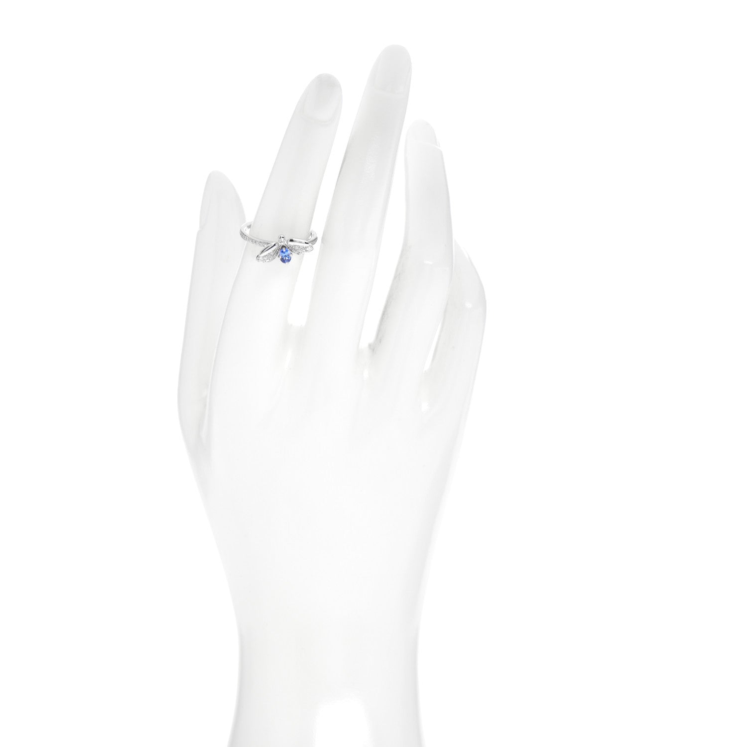 Tiffany Platinum Diamond Tanzanite Paper Flowers Firefly Ring 52 6 2 of 6