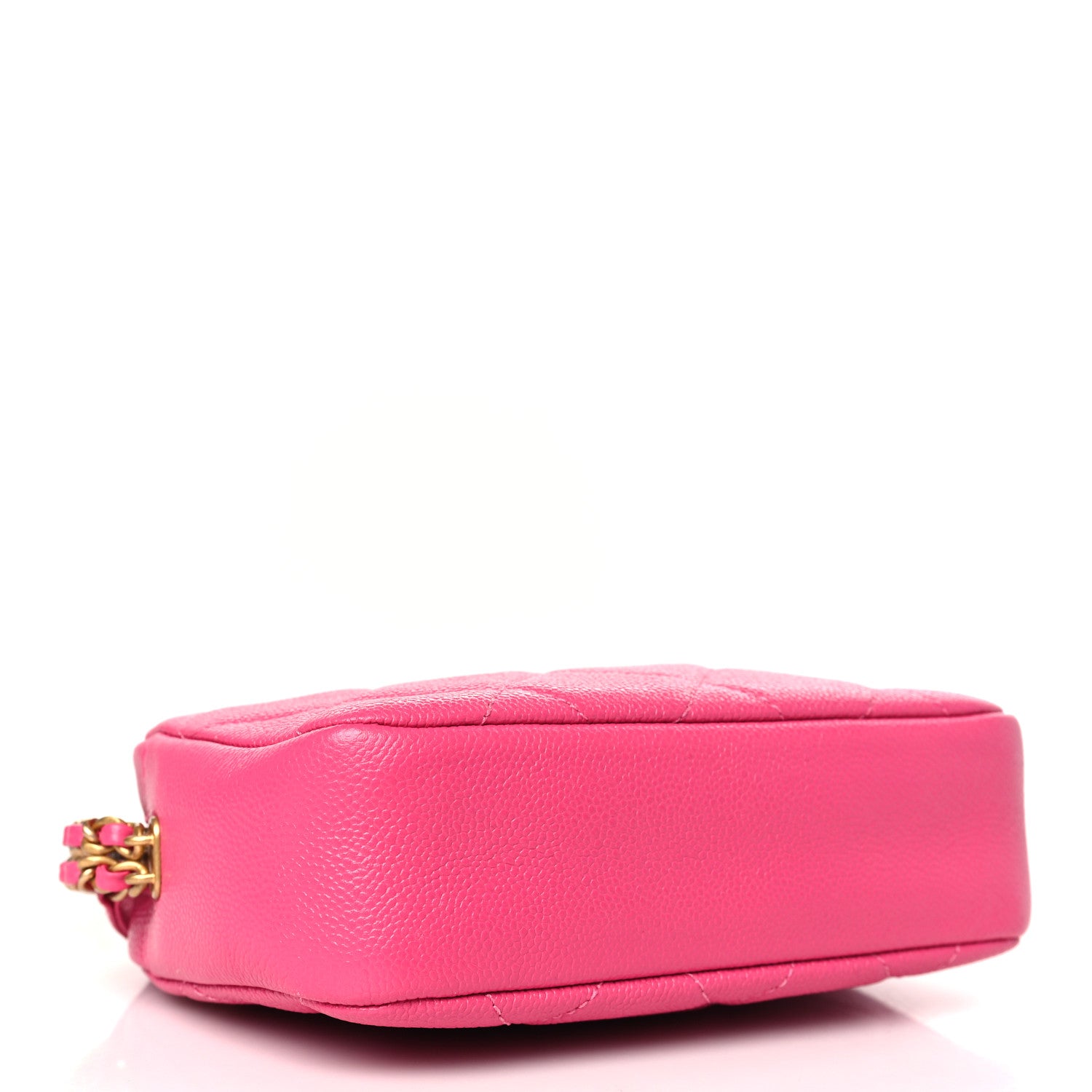 Chanel Shiny Caviar Quilted Chain Melody Camera Bag Fuchsia 4 of 9