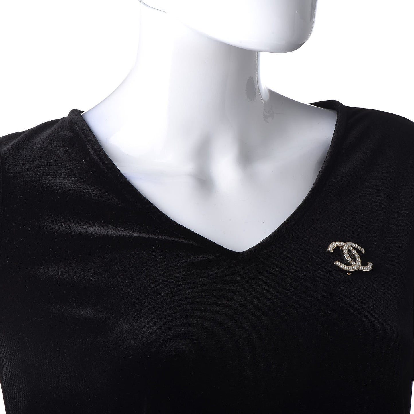 Pearl CC Brooch Light Gold