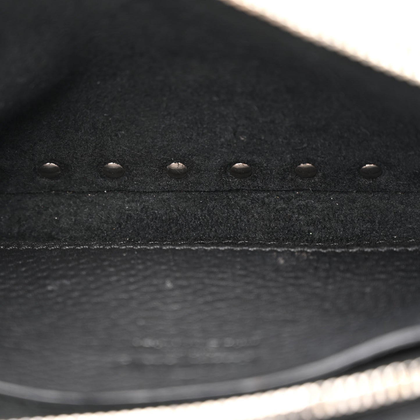 Pebbled Calfskin Rockstud Small Chain Shoulder Bag Black