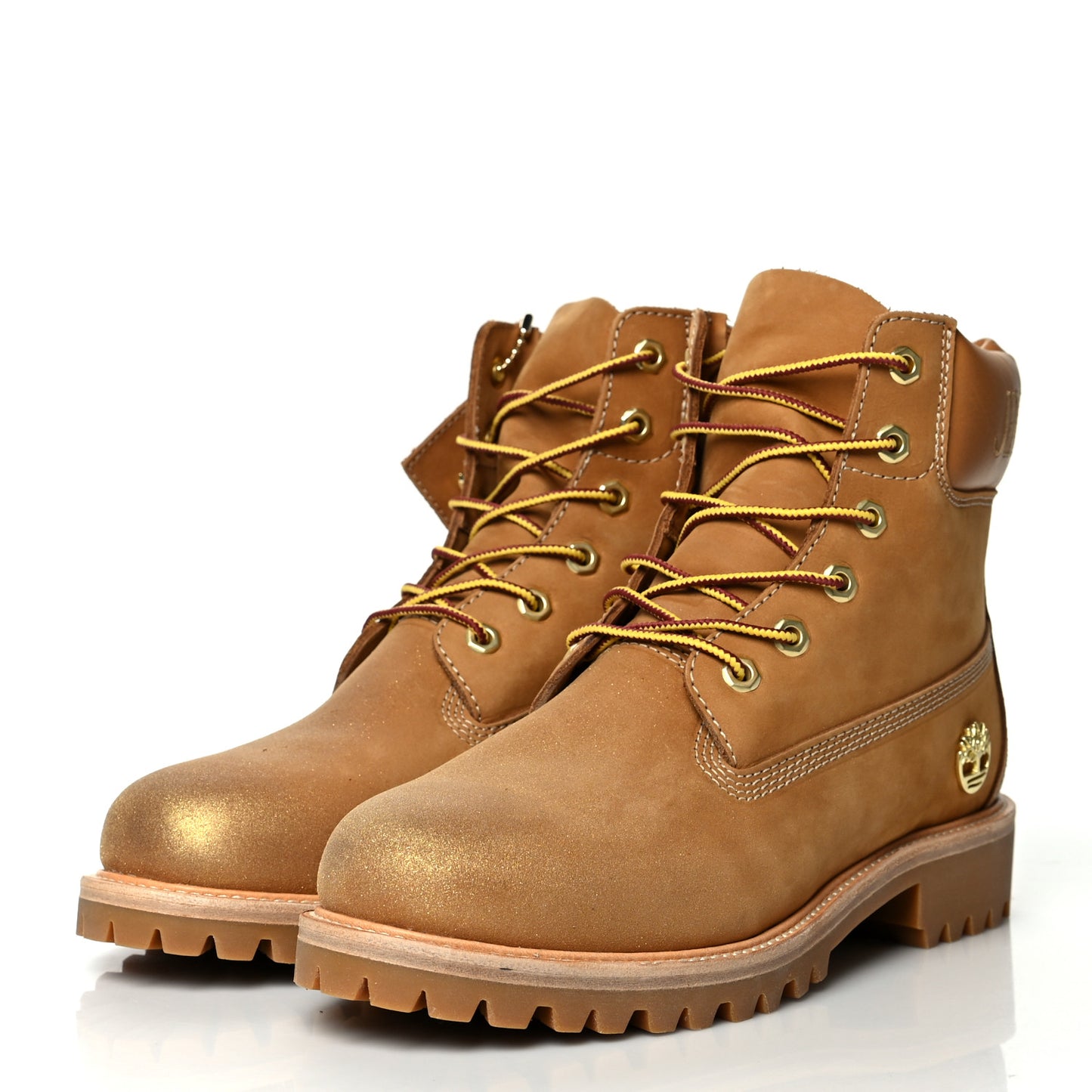 X TIMBERLAND Nubuck Glitter Ankle Boots 10 Wheat