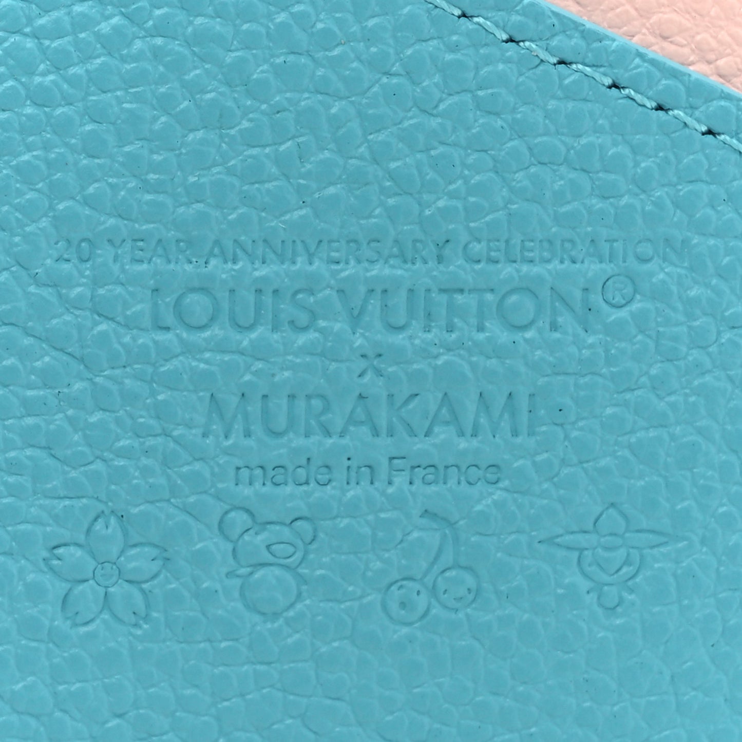 LV X TM Monogram Multicolor Criss-Cross Card Holder Kabira Blue Rose