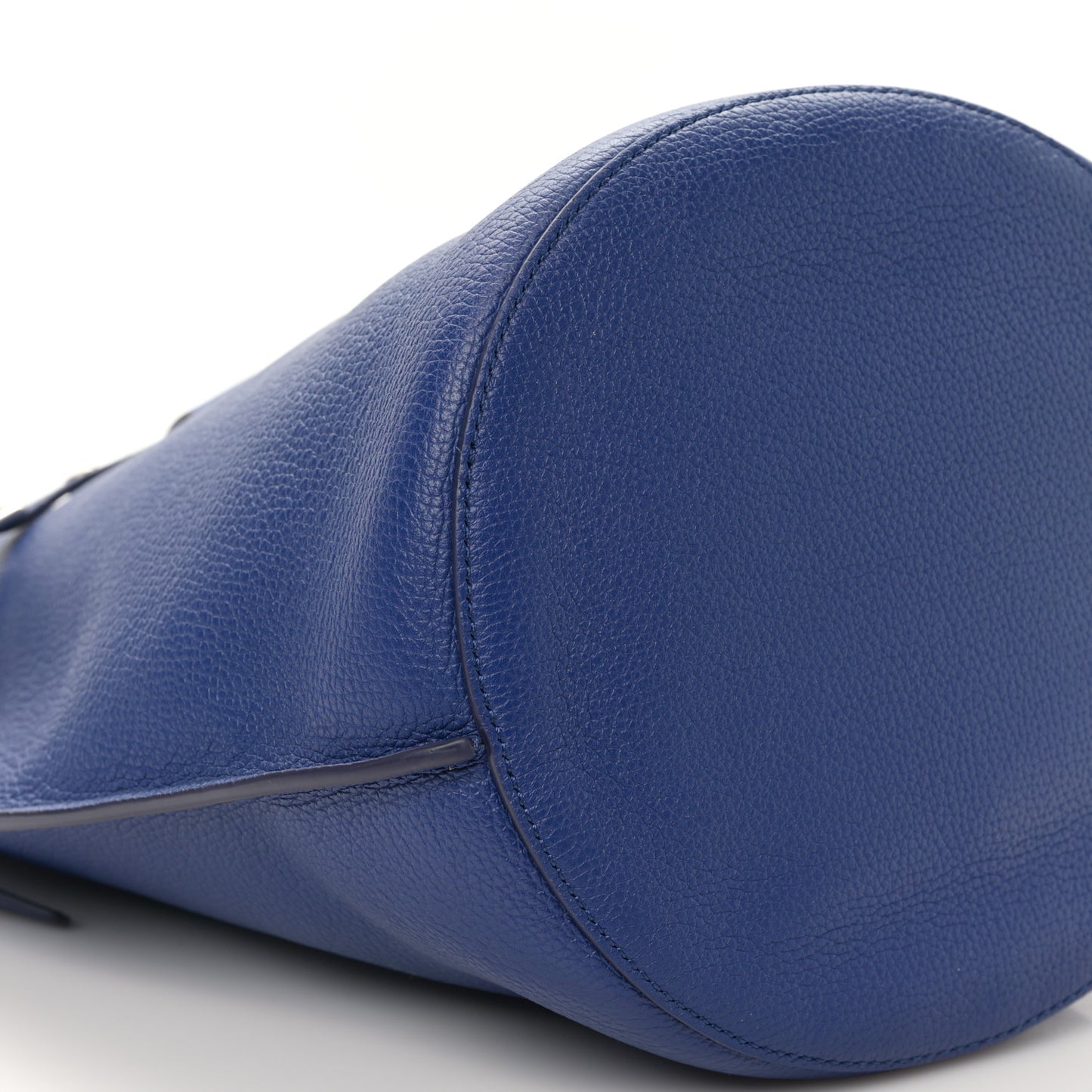 Supple Grained Calfskin Big Bag Bucket Cobalt