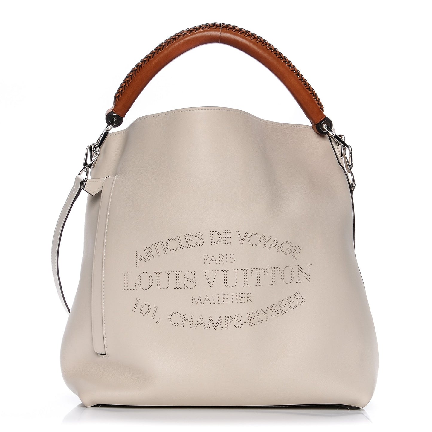 Veau Soie Calfskin Parnassea Bagatelle Hobo Blanc Casse