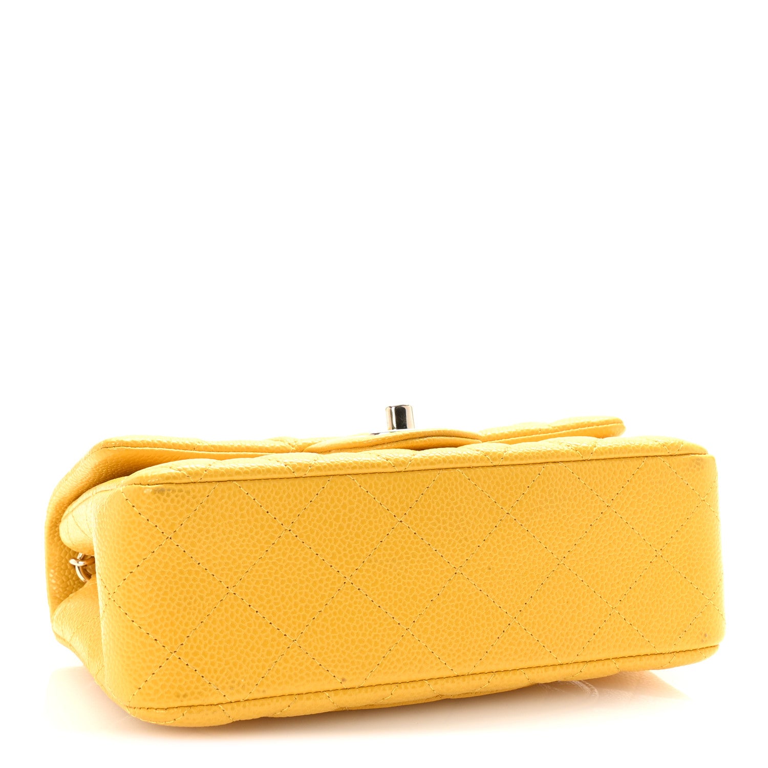 Chanel Caviar Quilted Mini Rectangular Flap Yellow 4 of 10