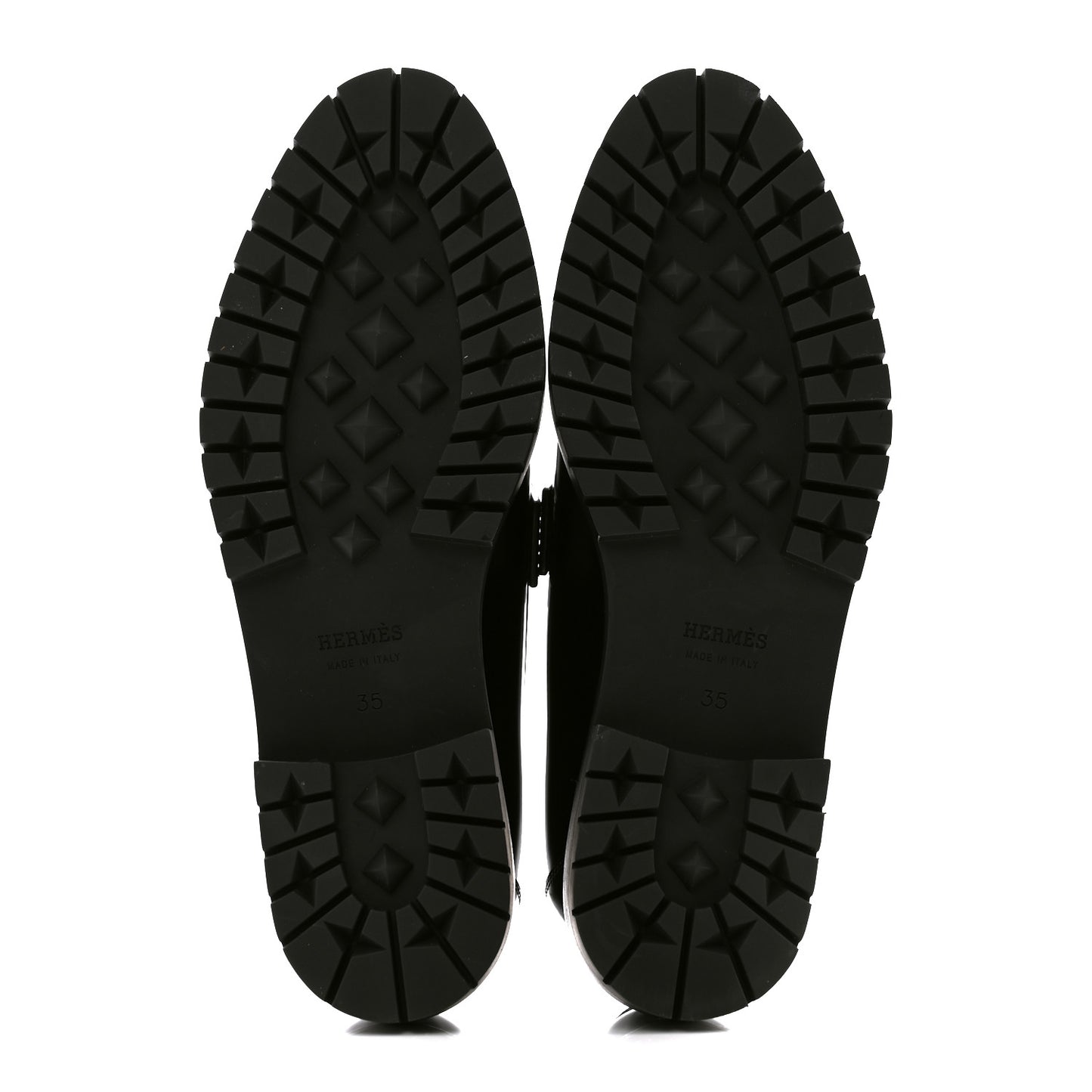 Glazed Calfskin Womens Faubourg Loafers 35 Black