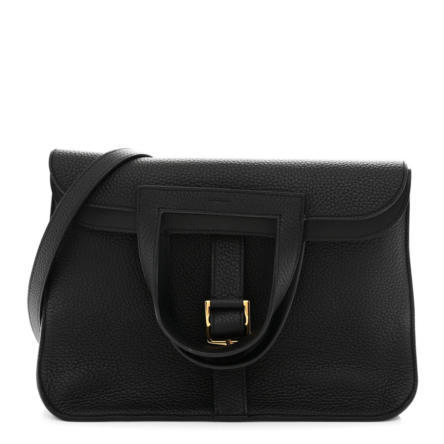 Hermes Taurillon Clemence Halzan 31 GM Black 1911443 – FASHIONPHILE