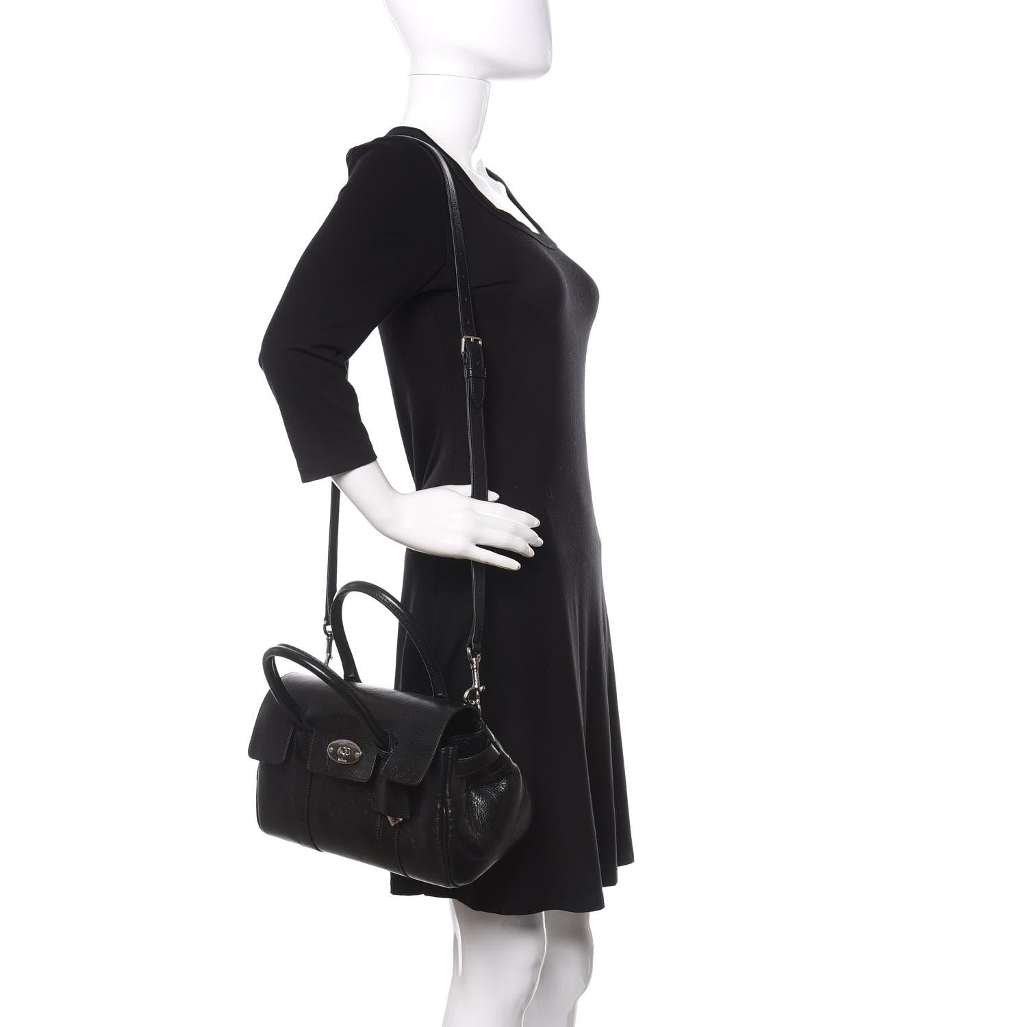 Mulberry Natural Vegetable Tanned Small Bayswater Black 2 of 8