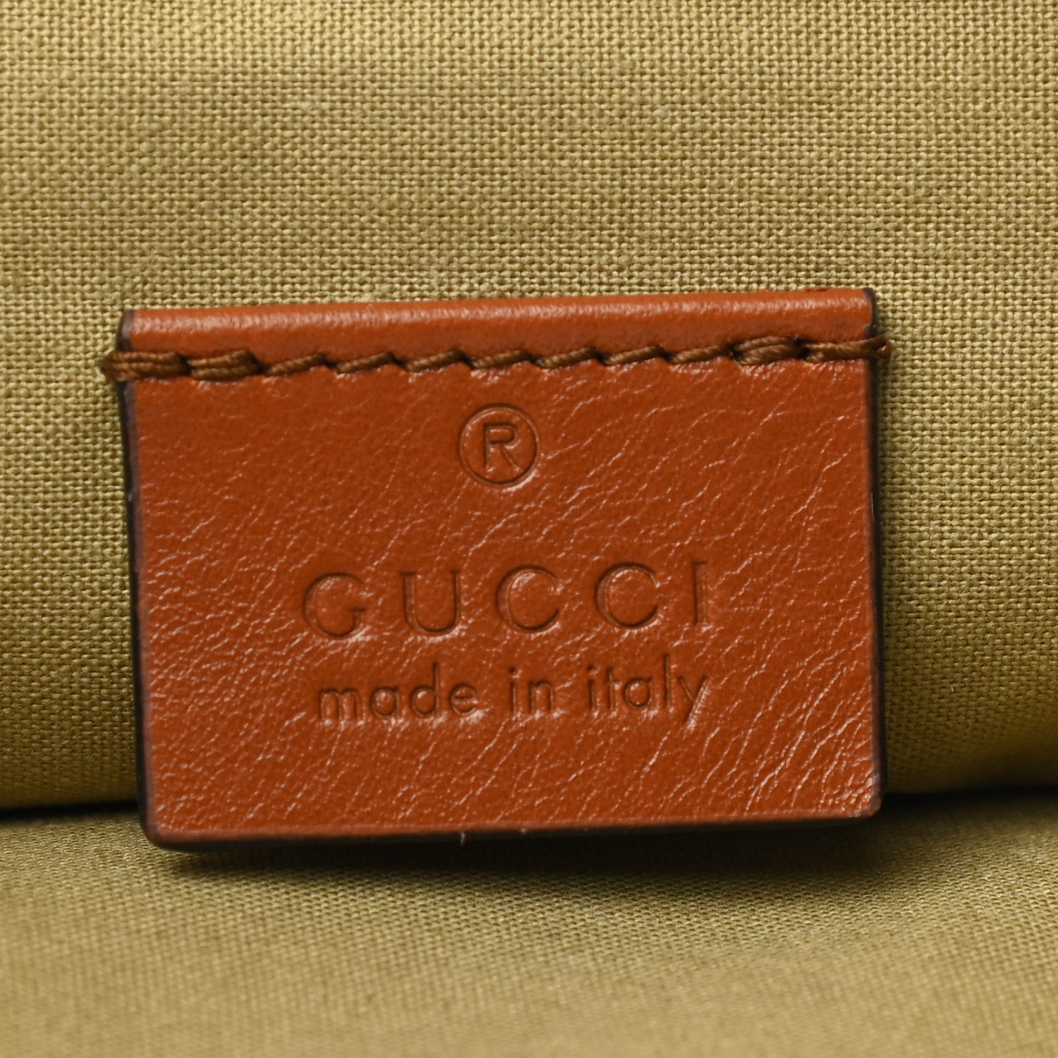 Gucci Vintage Canvas Web Pouch Sand Cuir 6 of 9