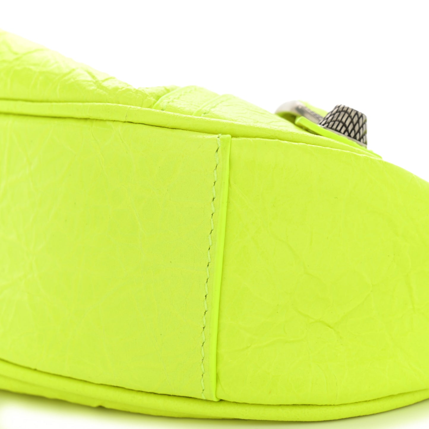Agneau Arena Le Cagole Shoulder Bag XS Fluo Yellow