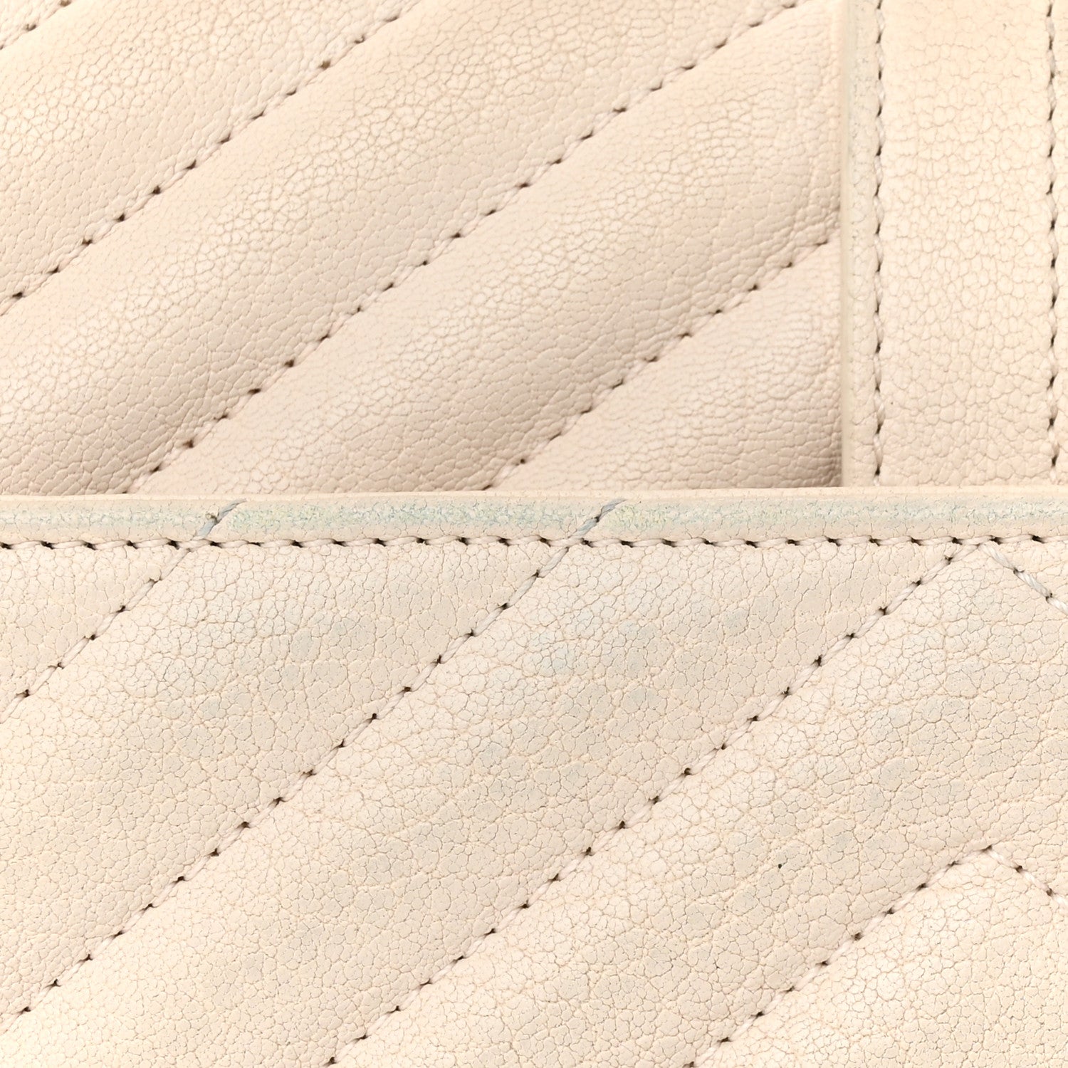 Saint Laurent Sheepskin Matelasse Chevron Monogram Medium College Bag Dove White 13 of 13