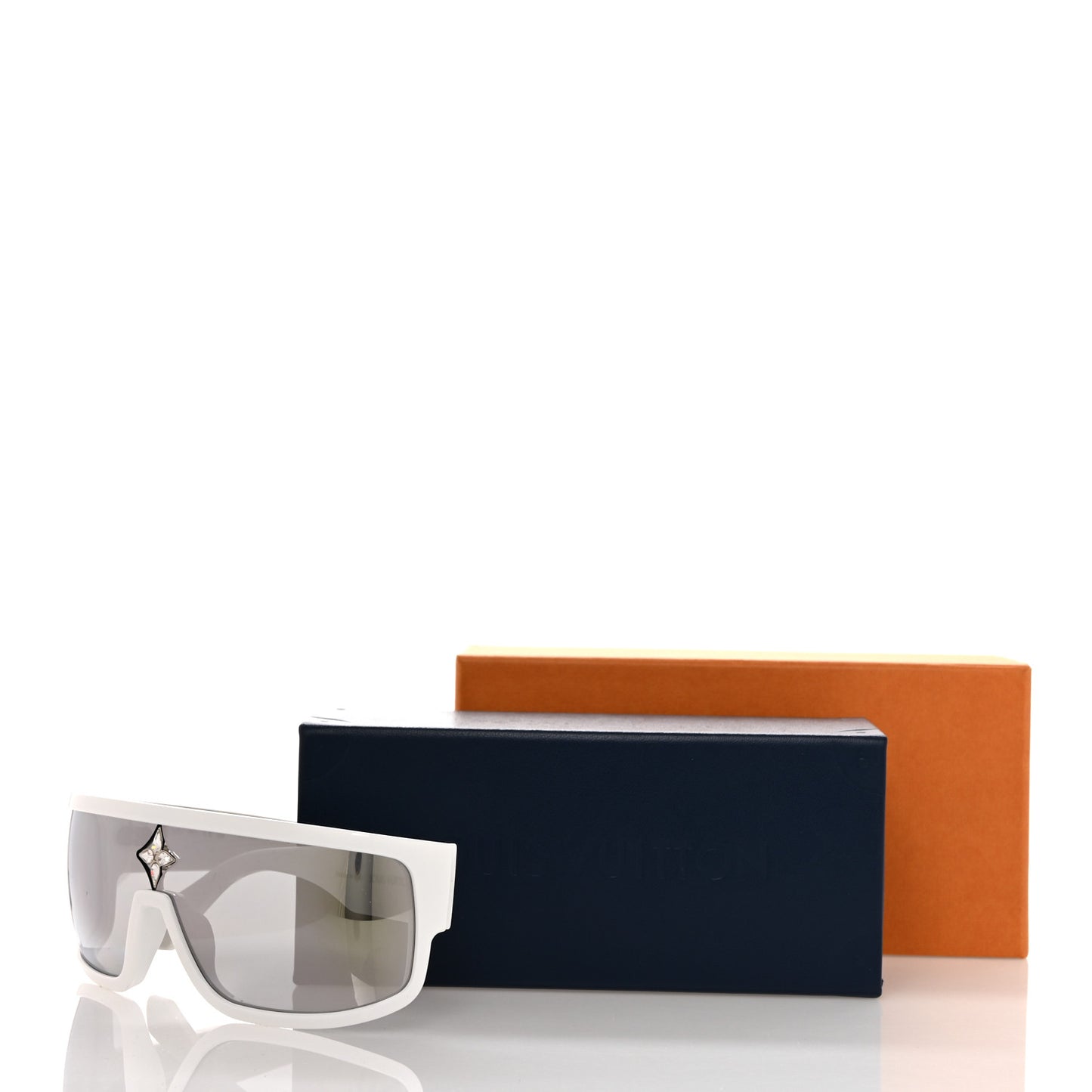 Acetate Crystal Cyclone Sport Mask Sunglasses Z1742U Ash Silver