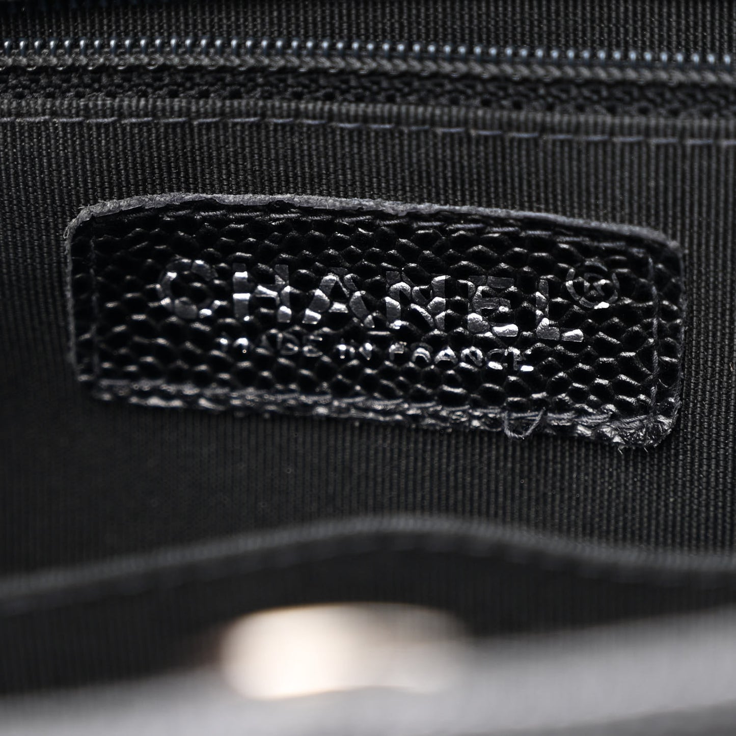 Caviar Quilted Small Shopping Tote Black
