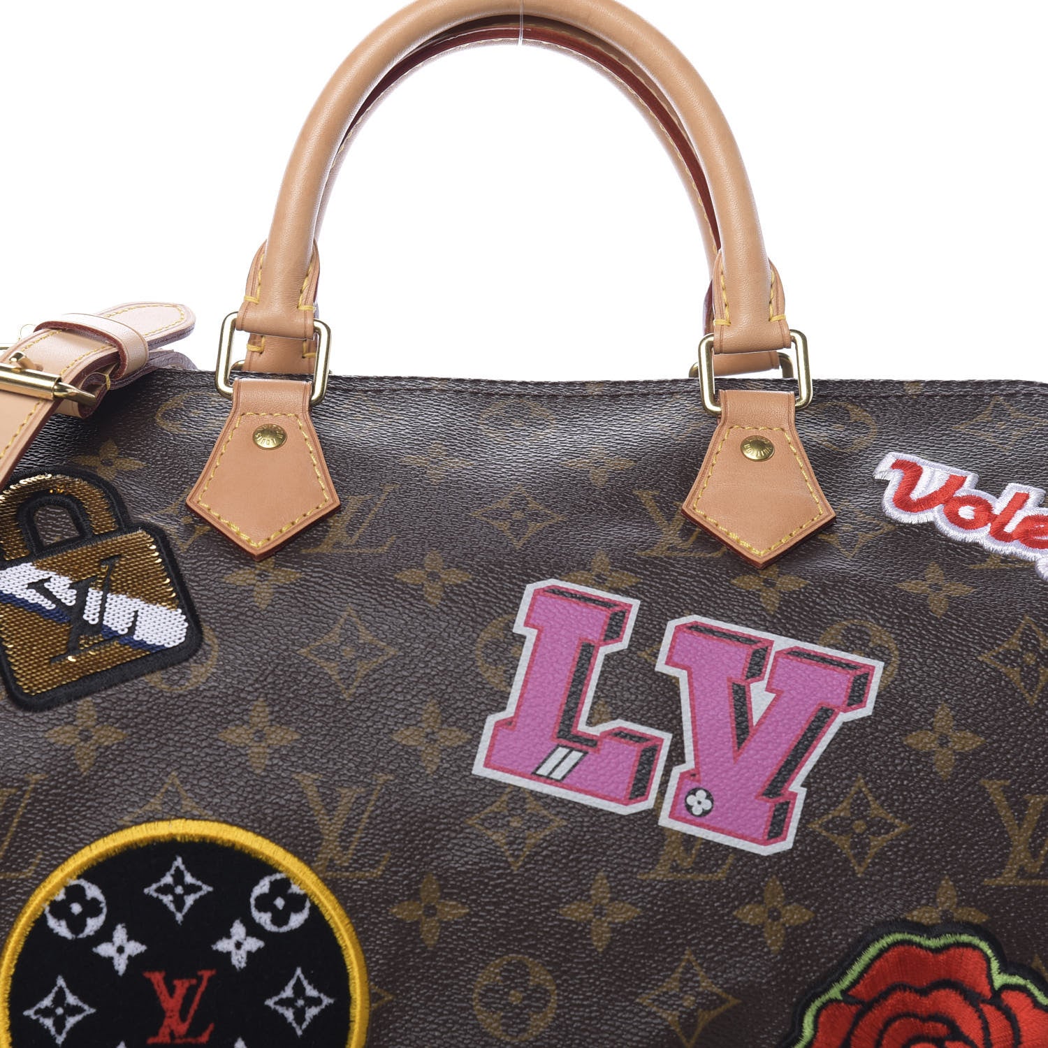 Louis Vuitton Monogram Patches Speedy Bandouliere 30 11 of 12