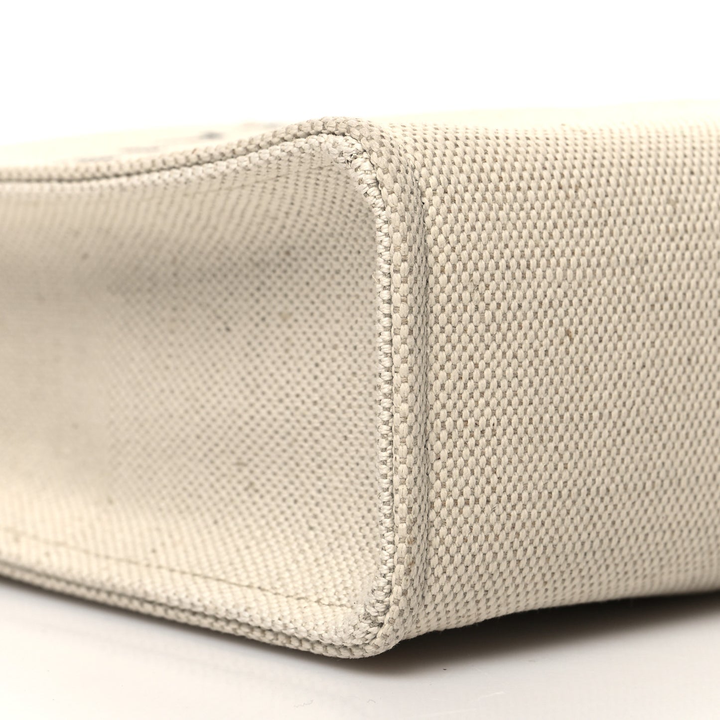 Canvas Mini Bond Shopper Tote Beige Black