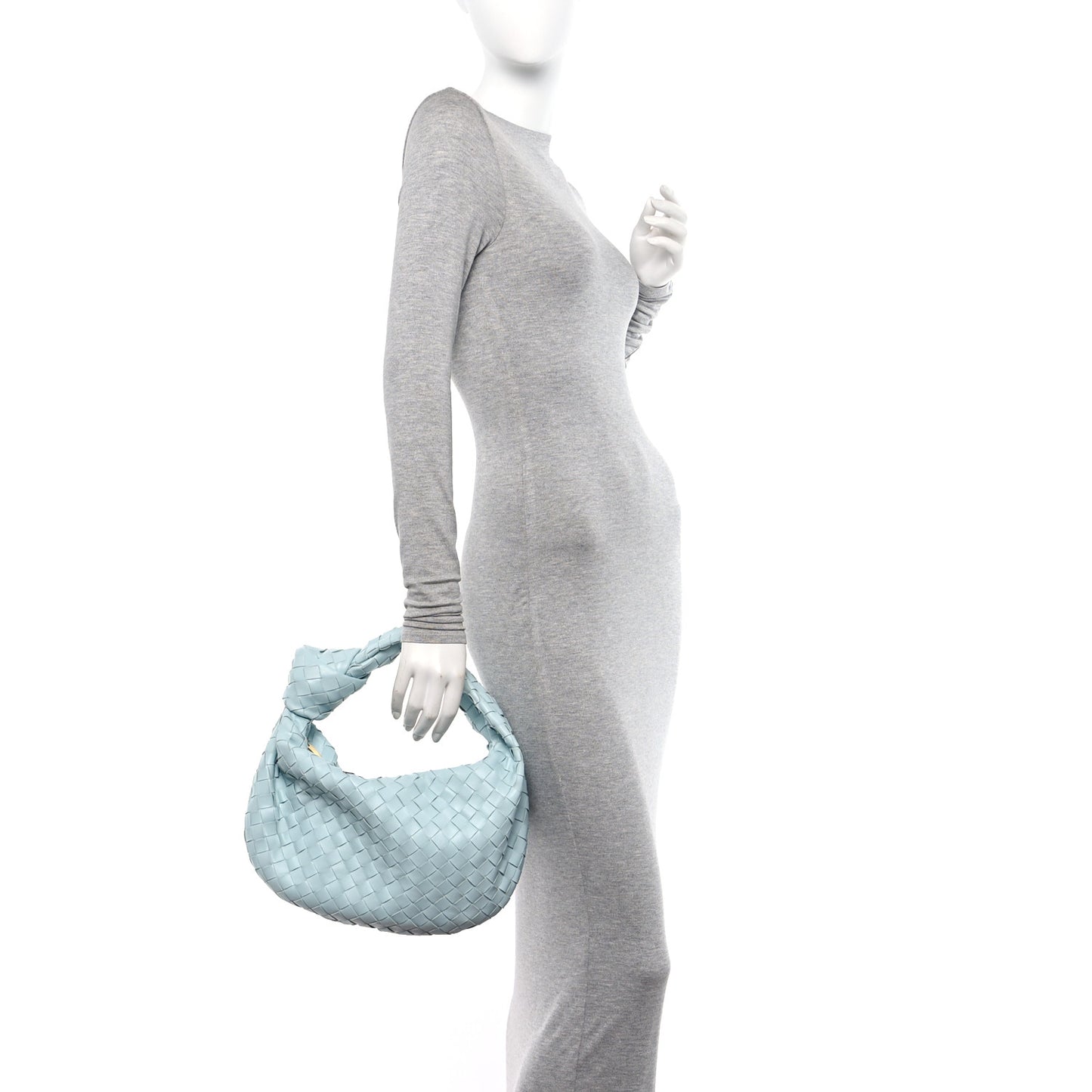 Nappa Intrecciato Teen Jodie Hobo Teal Washed