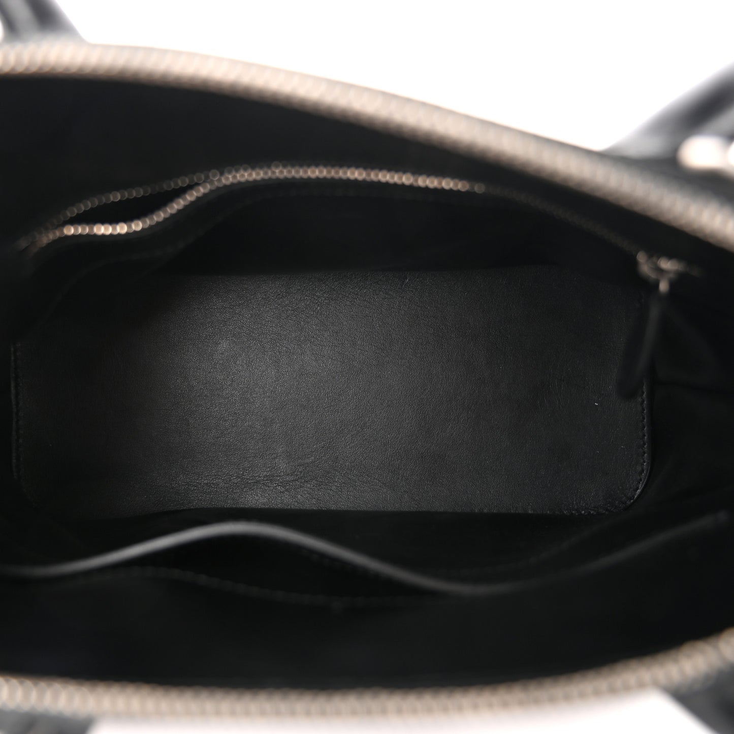 Calfskin Lipstick Logo S Ville Top Handle Bag Black