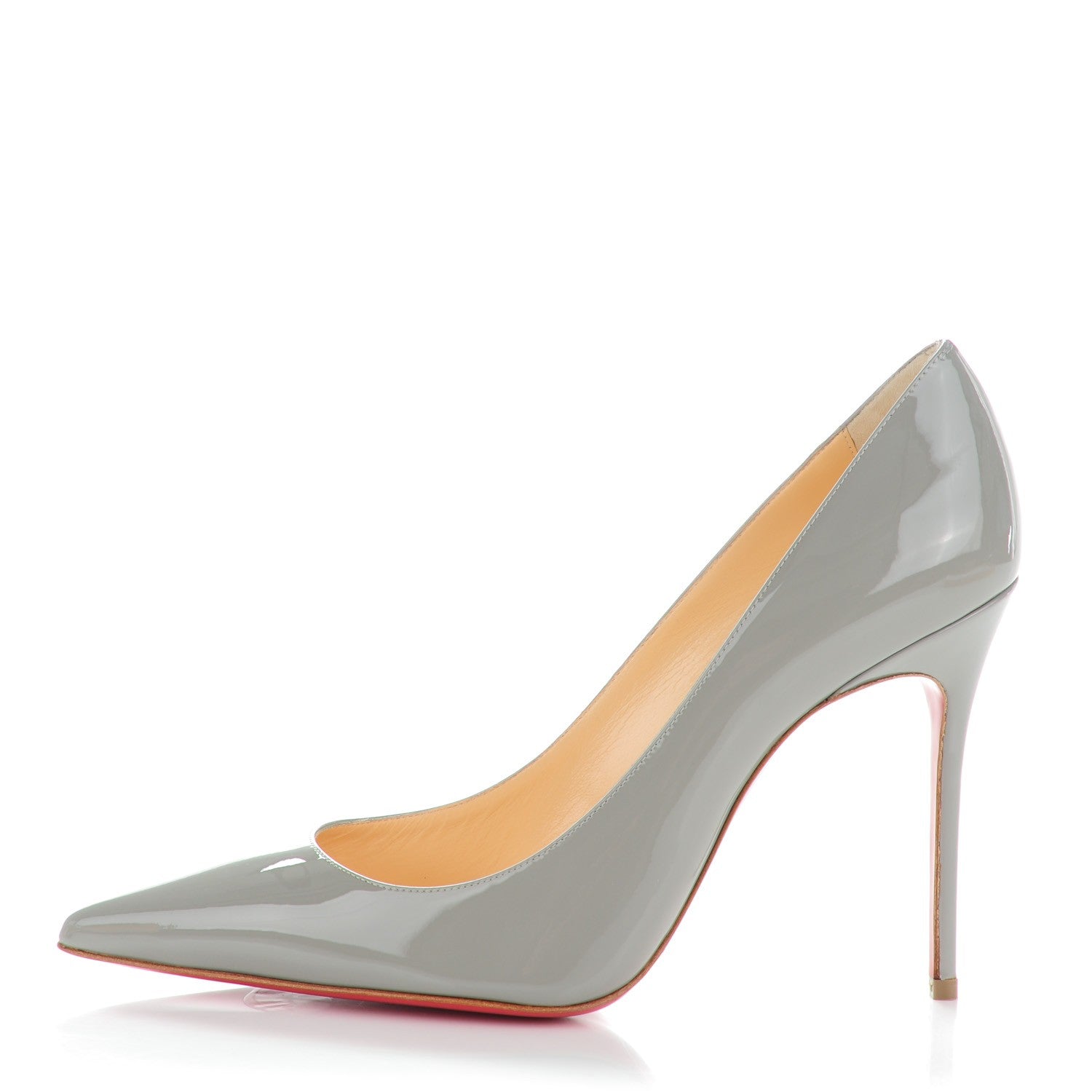 Christian Louboutin Patent Decollete 554 100 Pumps 38 Gris 155327