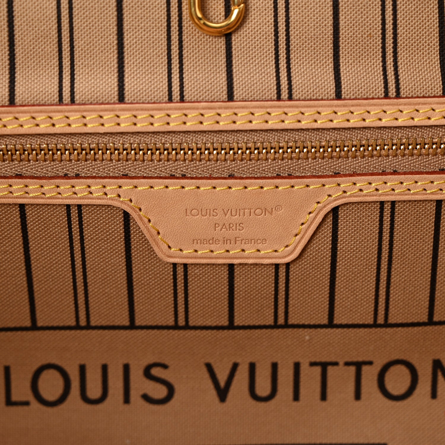 Louis Vuitton Monogram Stamped Inside Out Neverfull Bandouliere GM Beige 6 of 9