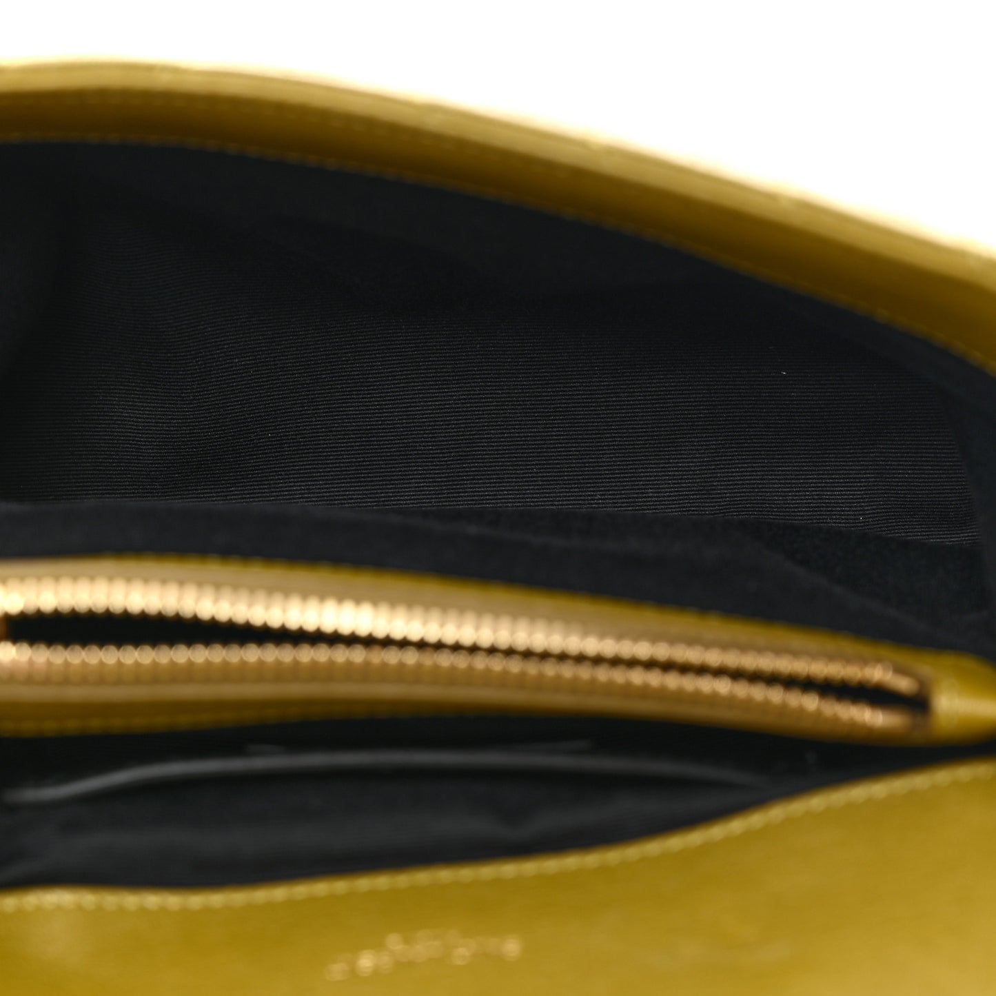 Sheepskin Matelasse Chevron Monogram Medium College Bag Olive